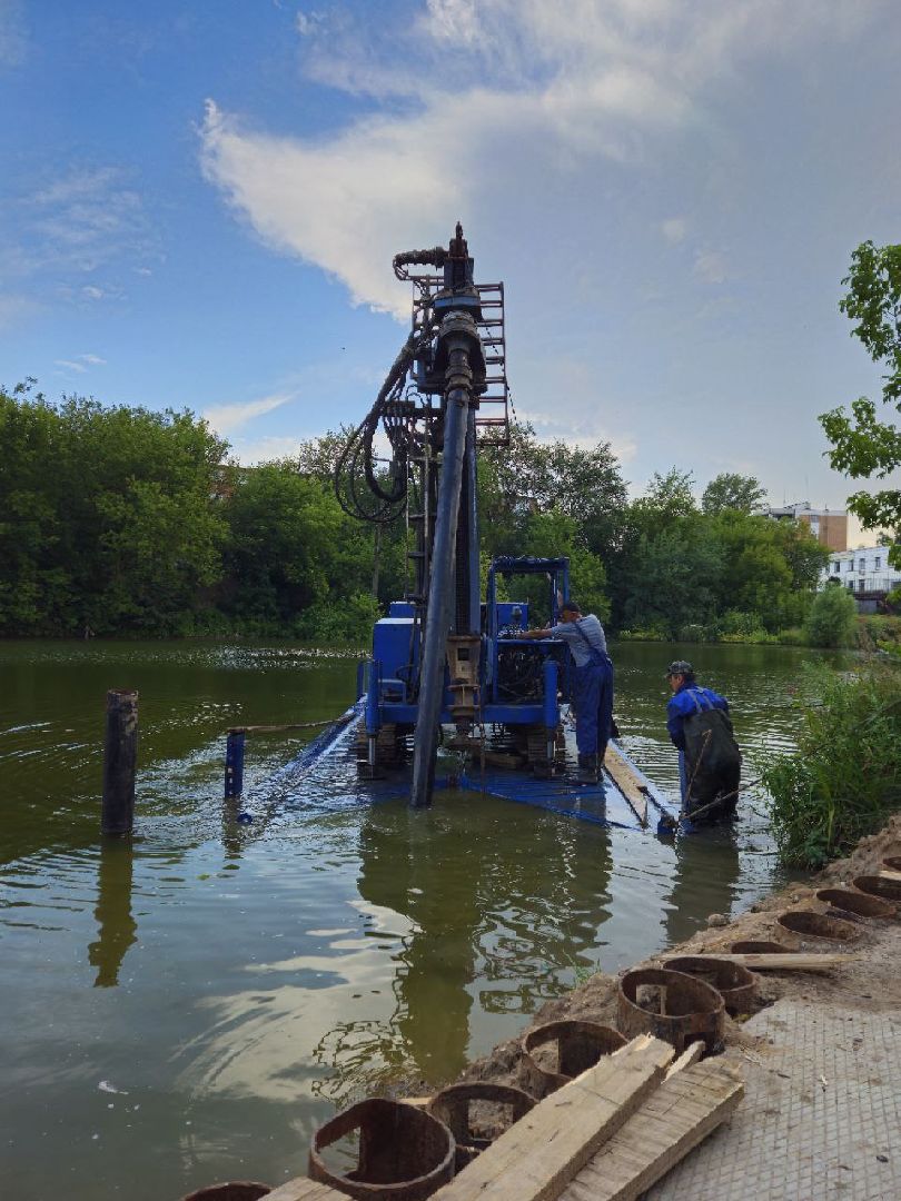 благоустройство набережной, малый тарычевский пруд, компания брусника, благоустройство пруда, тарычево, ленинский округ,