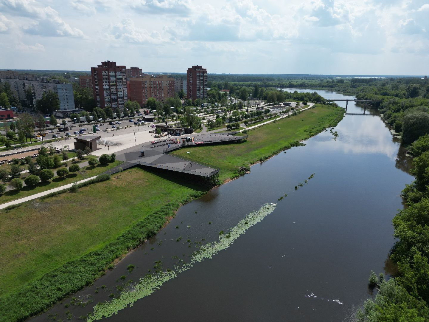 видео с коптера, орехово зуево, парк, благоустройство,