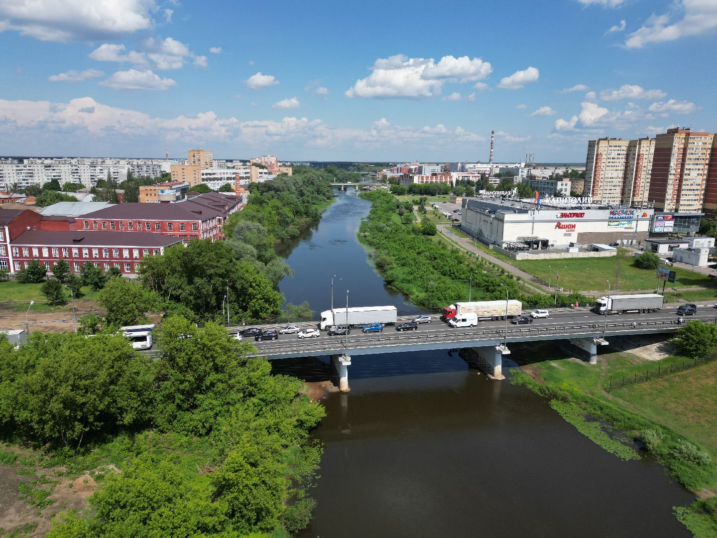 видео с коптера, орехово зуево, парк, благоустройство,