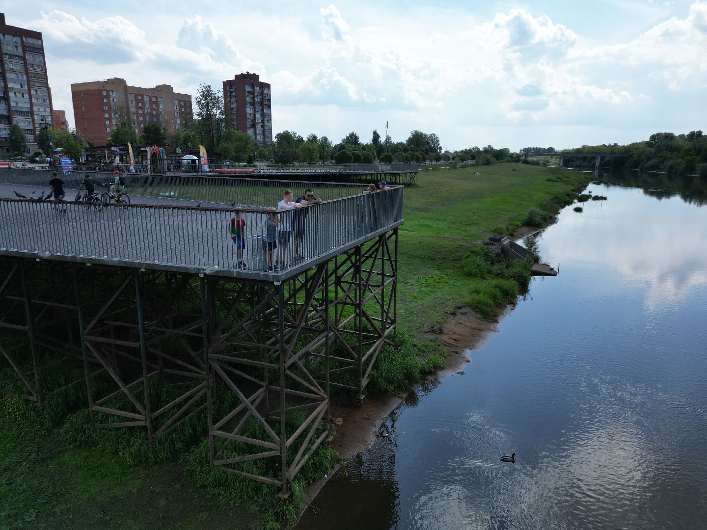 видео с коптера, орехово зуево, парк, благоустройство,