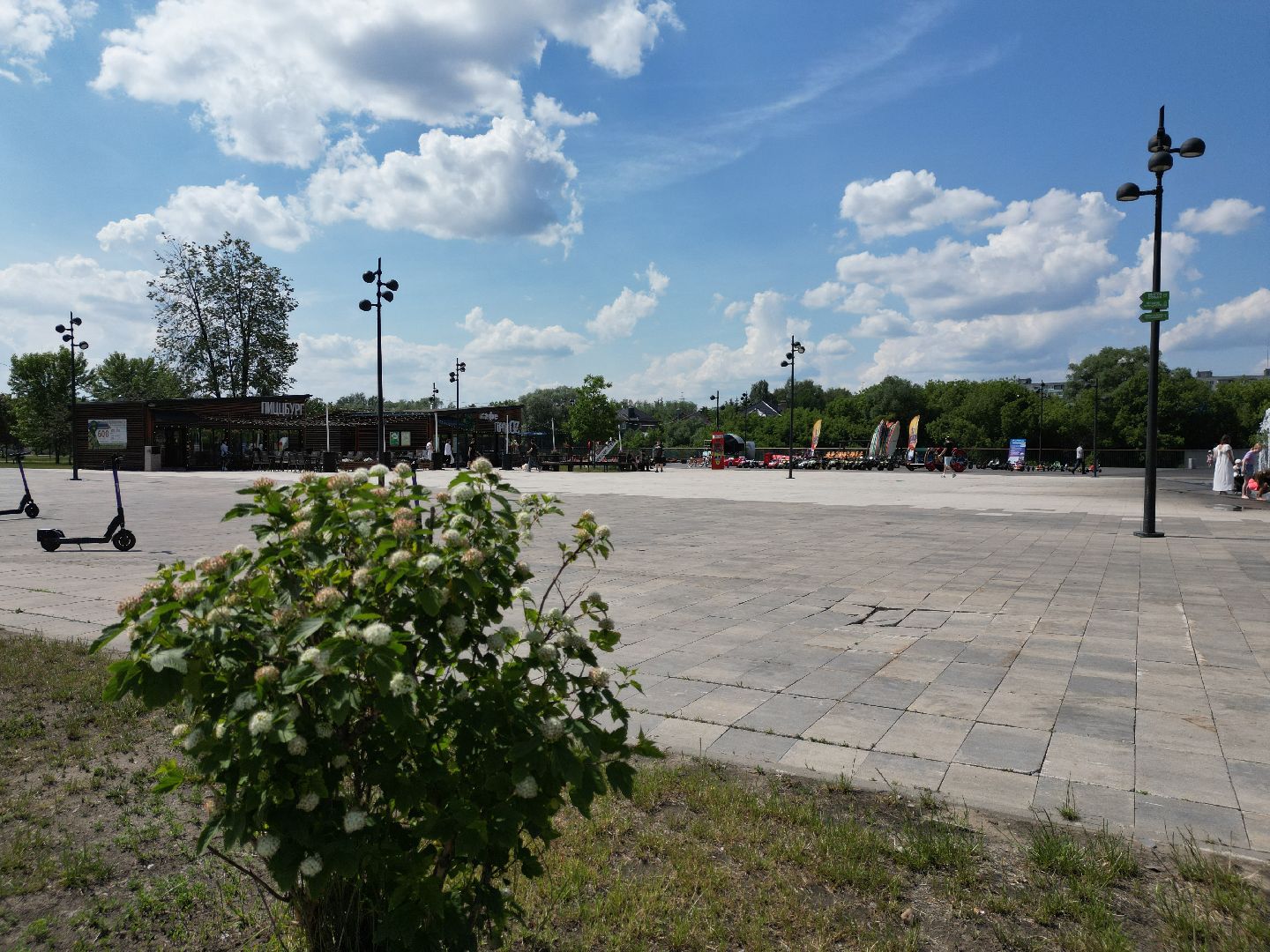 видео с коптера, орехово зуево, парк, благоустройство,