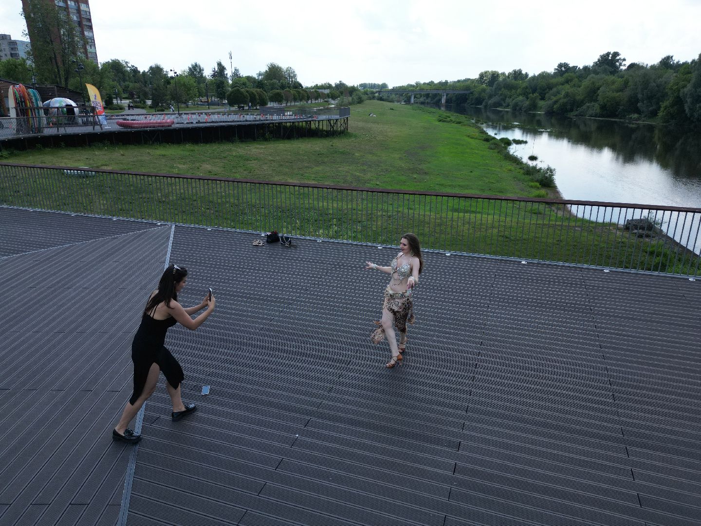 видео с коптера, орехово зуево, парк, благоустройство,