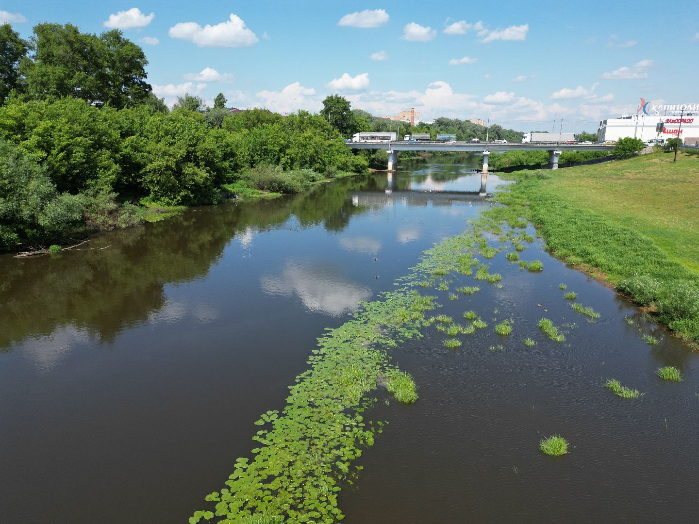 видео с коптера, орехово зуево, парк, благоустройство,
