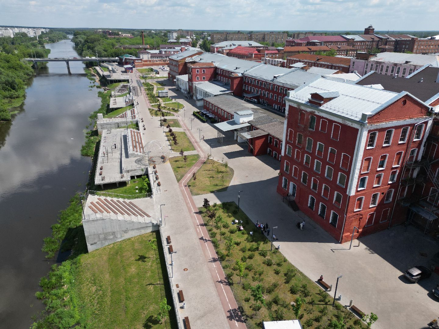 видео с коптера, орехово зуево, набережная, благоустройство,