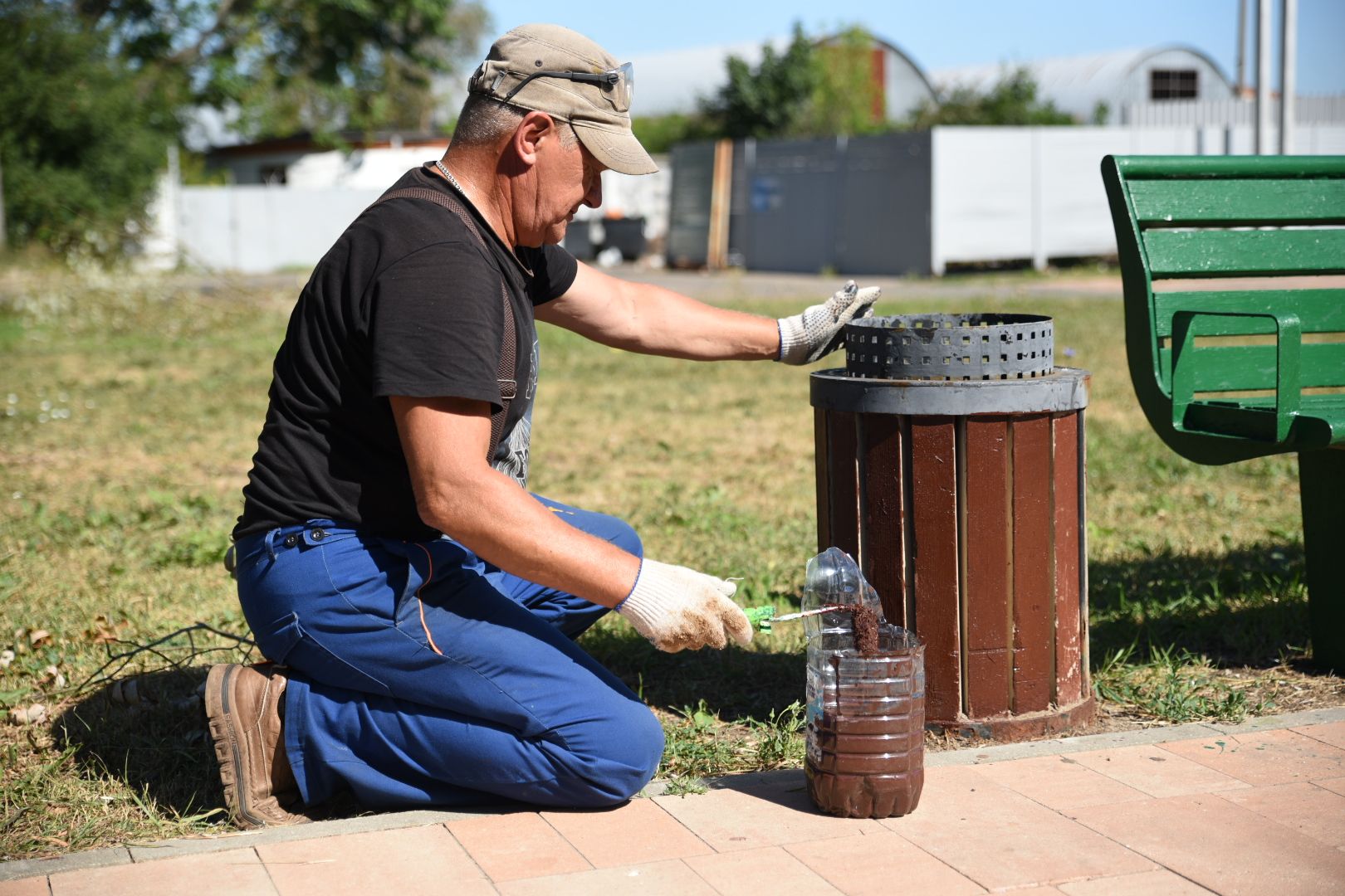 Бронницы, Благоустройство, Покраска лавочек, МБУ Благоустройство,