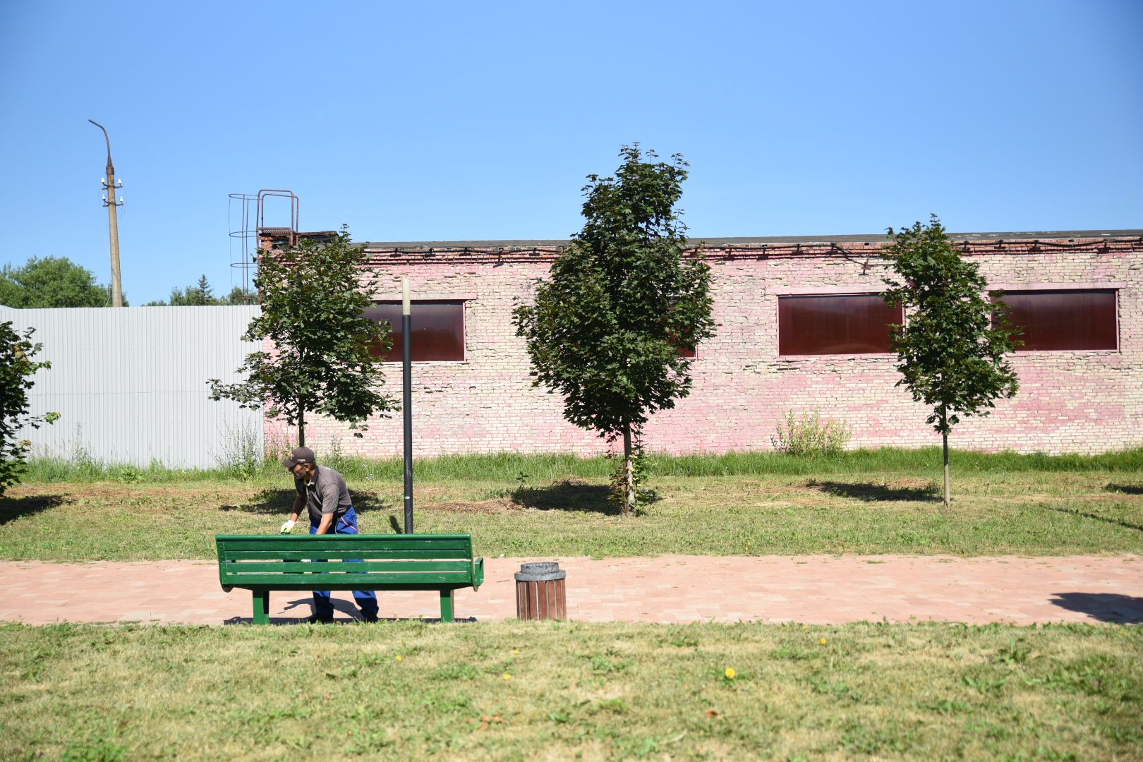 Бронницы, Благоустройство, Покраска лавочек, МБУ Благоустройство,