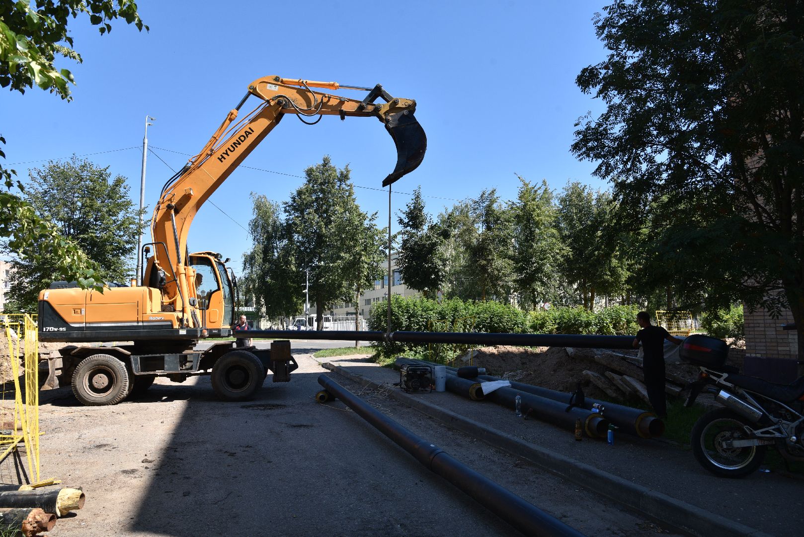 лотошино, благоустройство, жкх, теплосети, теплотрасса, замена теплотрассы, замена труб, коммунальная инфраструктура,