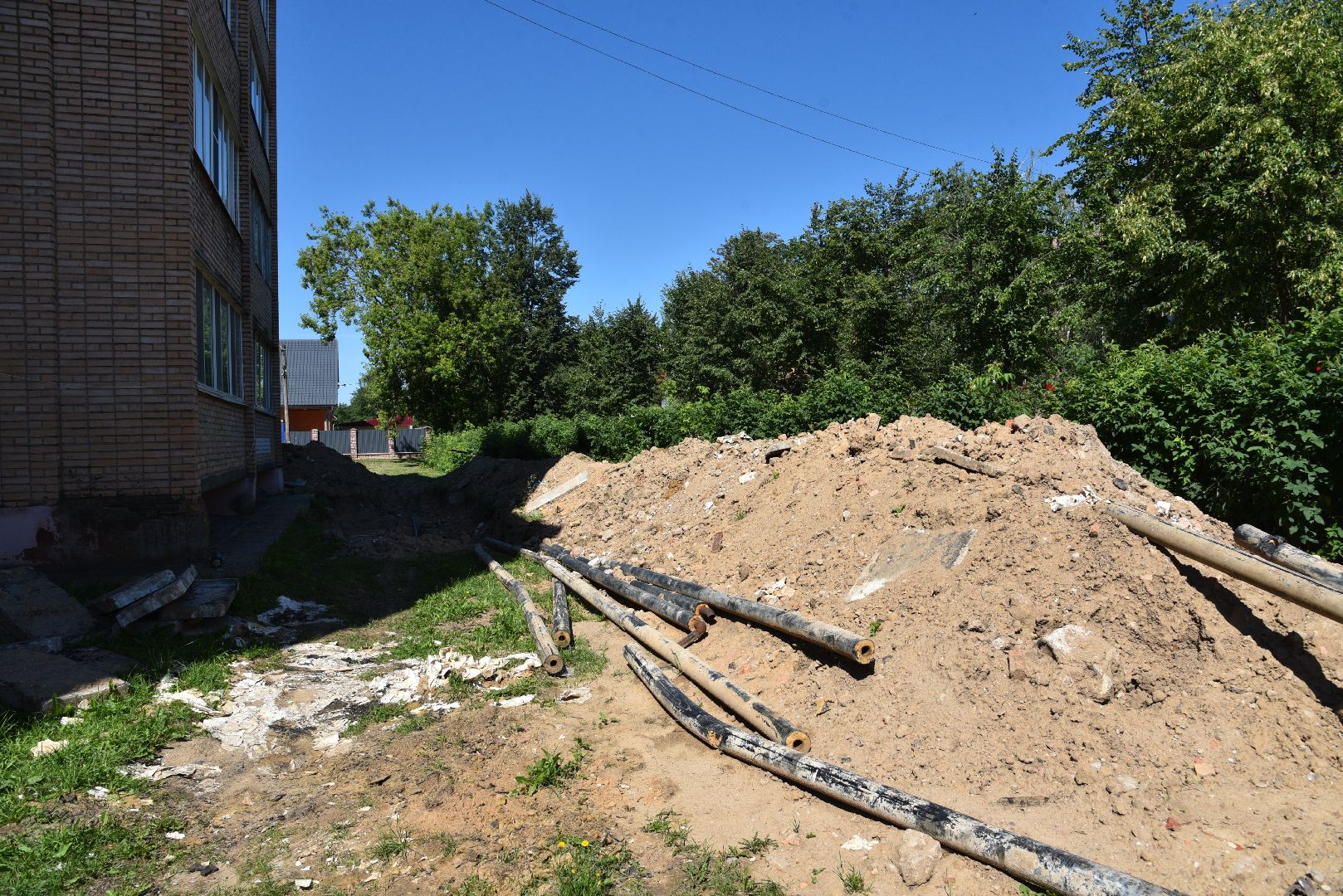 лотошино, благоустройство, жкх, теплосети, теплотрасса, замена теплотрассы, замена труб, коммунальная инфраструктура,