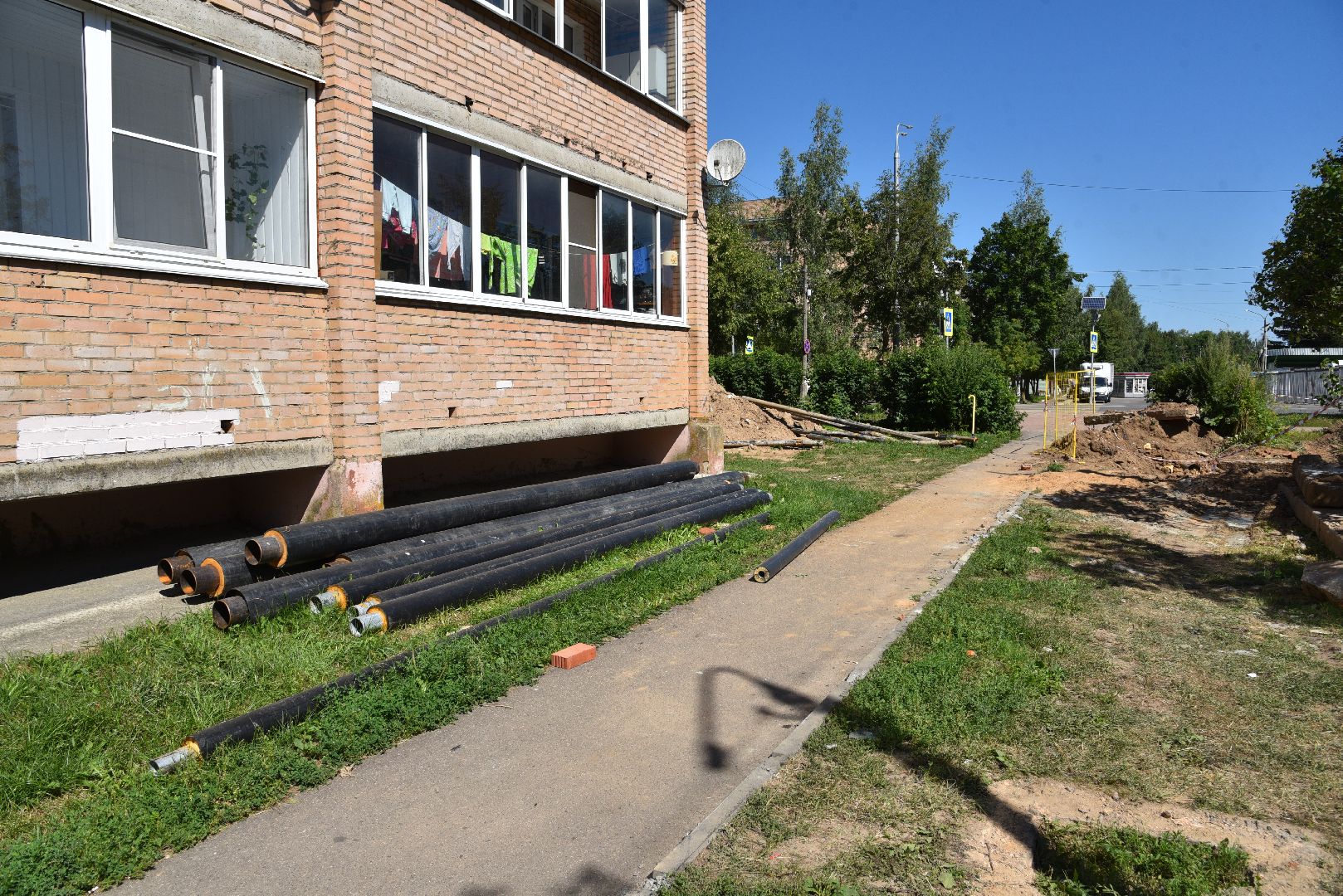 лотошино, благоустройство, жкх, теплосети, теплотрасса, замена теплотрассы, замена труб, коммунальная инфраструктура,