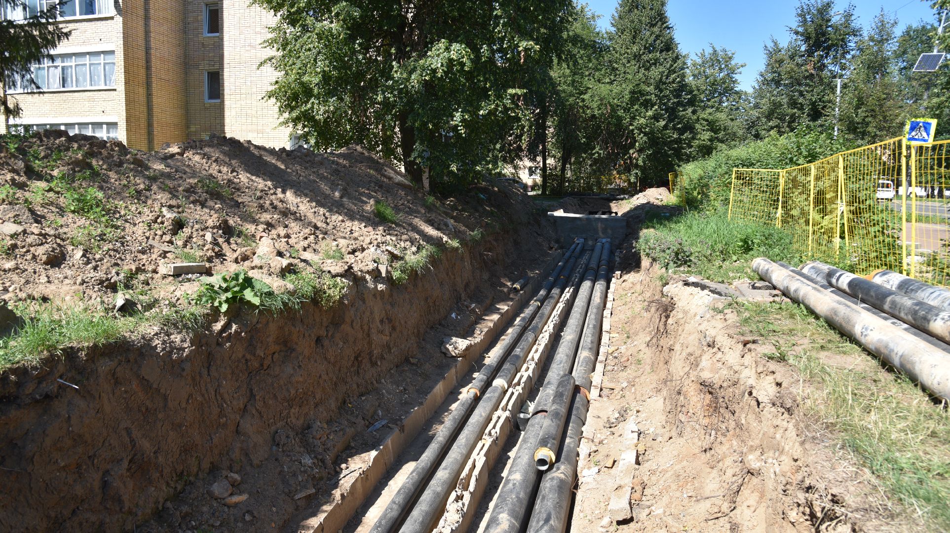 лотошино, благоустройство, жкх, теплосети, теплотрасса, замена теплотрассы, замена труб, коммунальная инфраструктура,