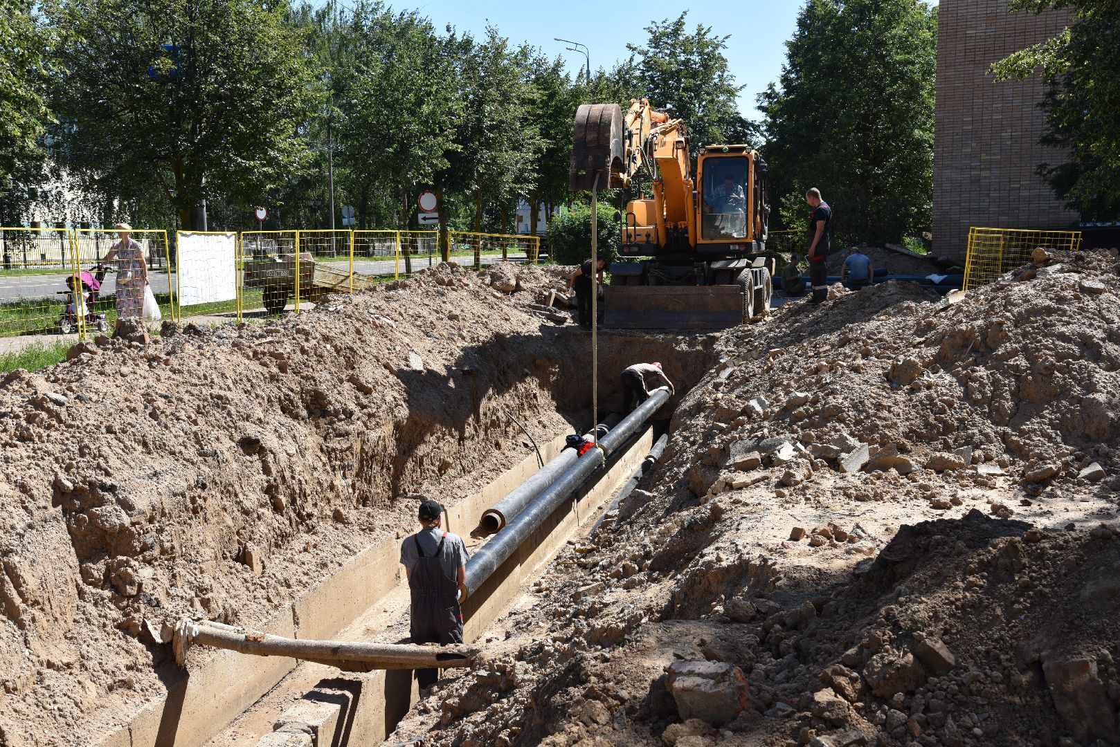 лотошино, благоустройство, жкх, теплосети, теплотрасса, замена теплотрассы, замена труб, коммунальная инфраструктура,