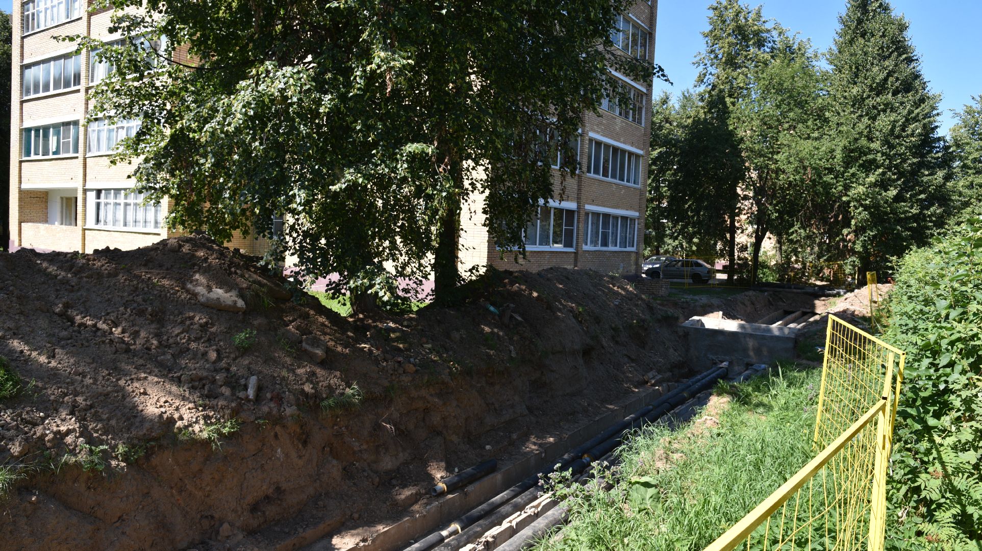 лотошино, благоустройство, жкх, теплосети, теплотрасса, замена теплотрассы, замена труб, коммунальная инфраструктура,