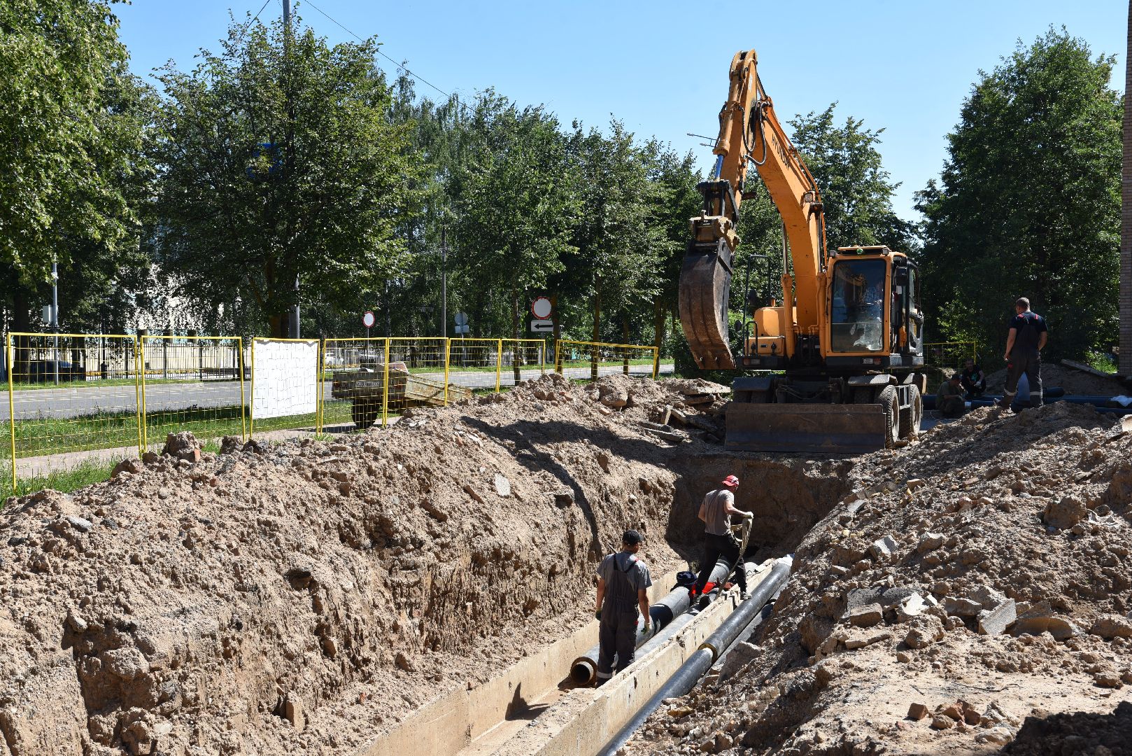 лотошино, благоустройство, жкх, теплосети, теплотрасса, замена теплотрассы, замена труб, коммунальная инфраструктура,