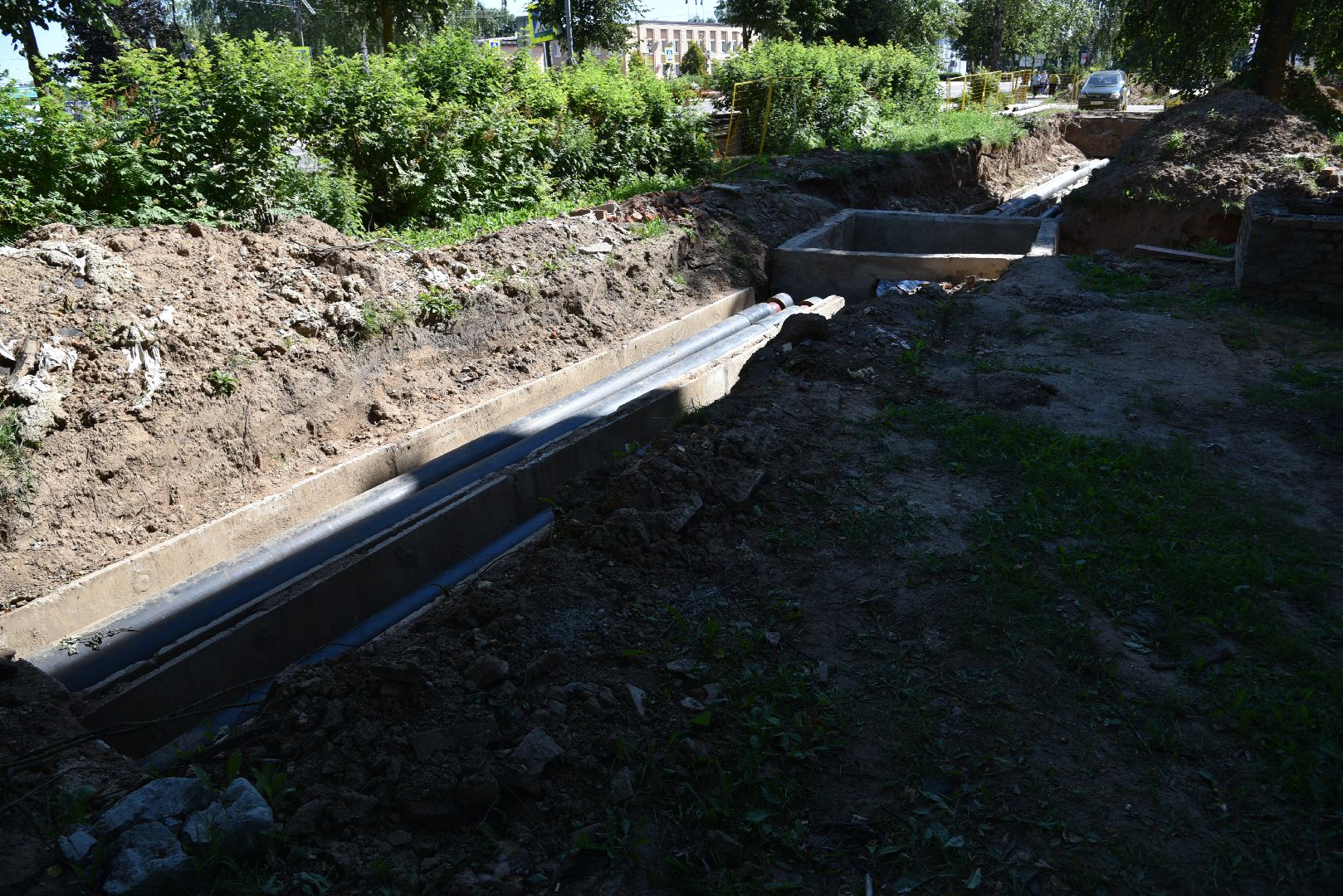 лотошино, благоустройство, жкх, теплосети, теплотрасса, замена теплотрассы, замена труб, коммунальная инфраструктура,