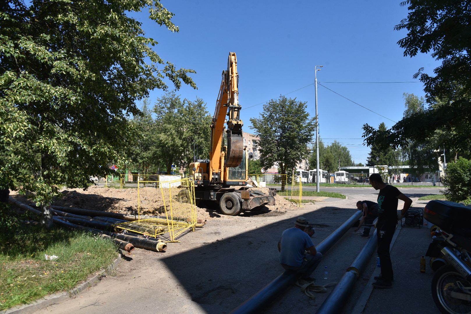лотошино, благоустройство, жкх, теплосети, теплотрасса, замена теплотрассы, замена труб, коммунальная инфраструктура,