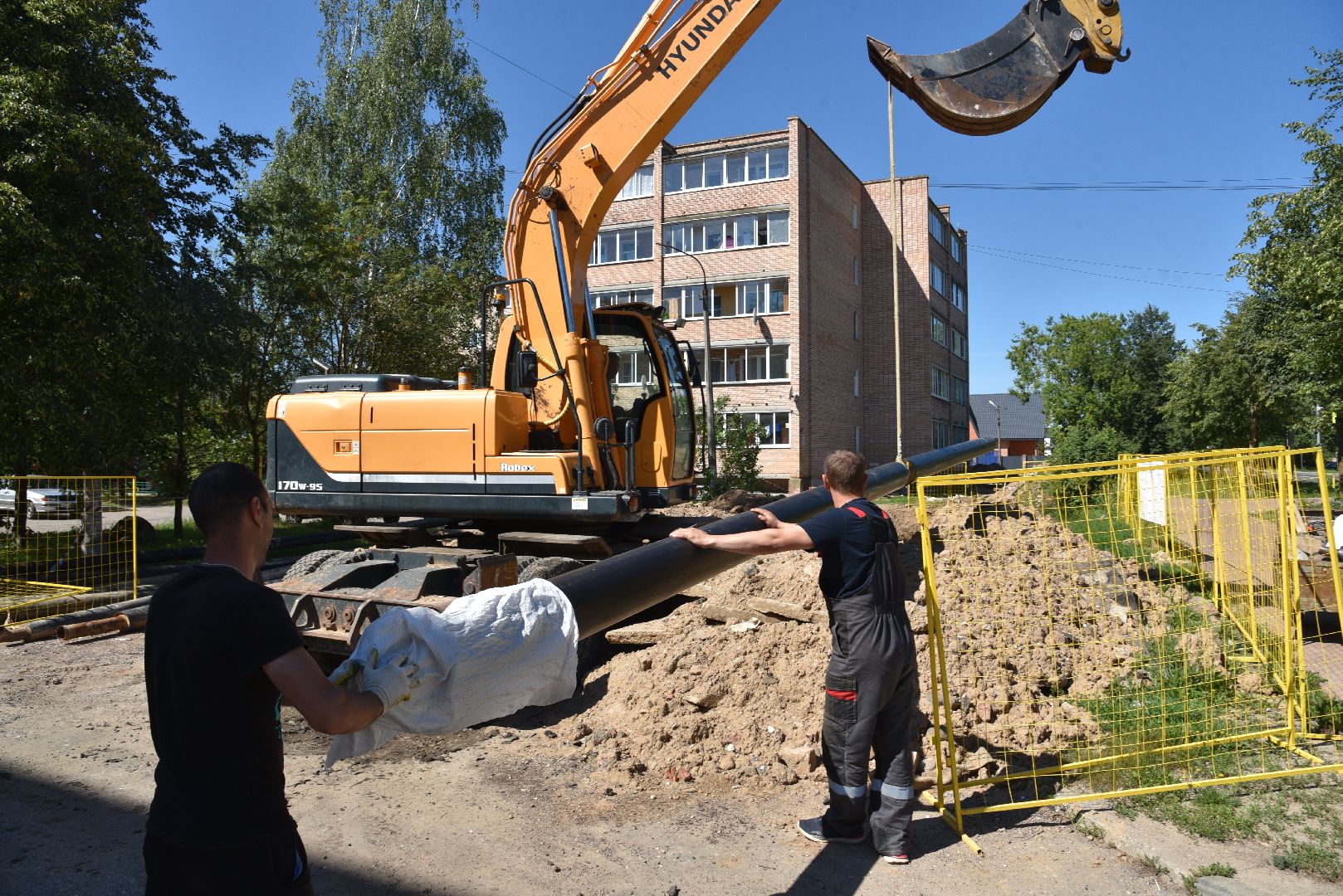 лотошино, благоустройство, жкх, теплосети, теплотрасса, замена теплотрассы, замена труб, коммунальная инфраструктура,