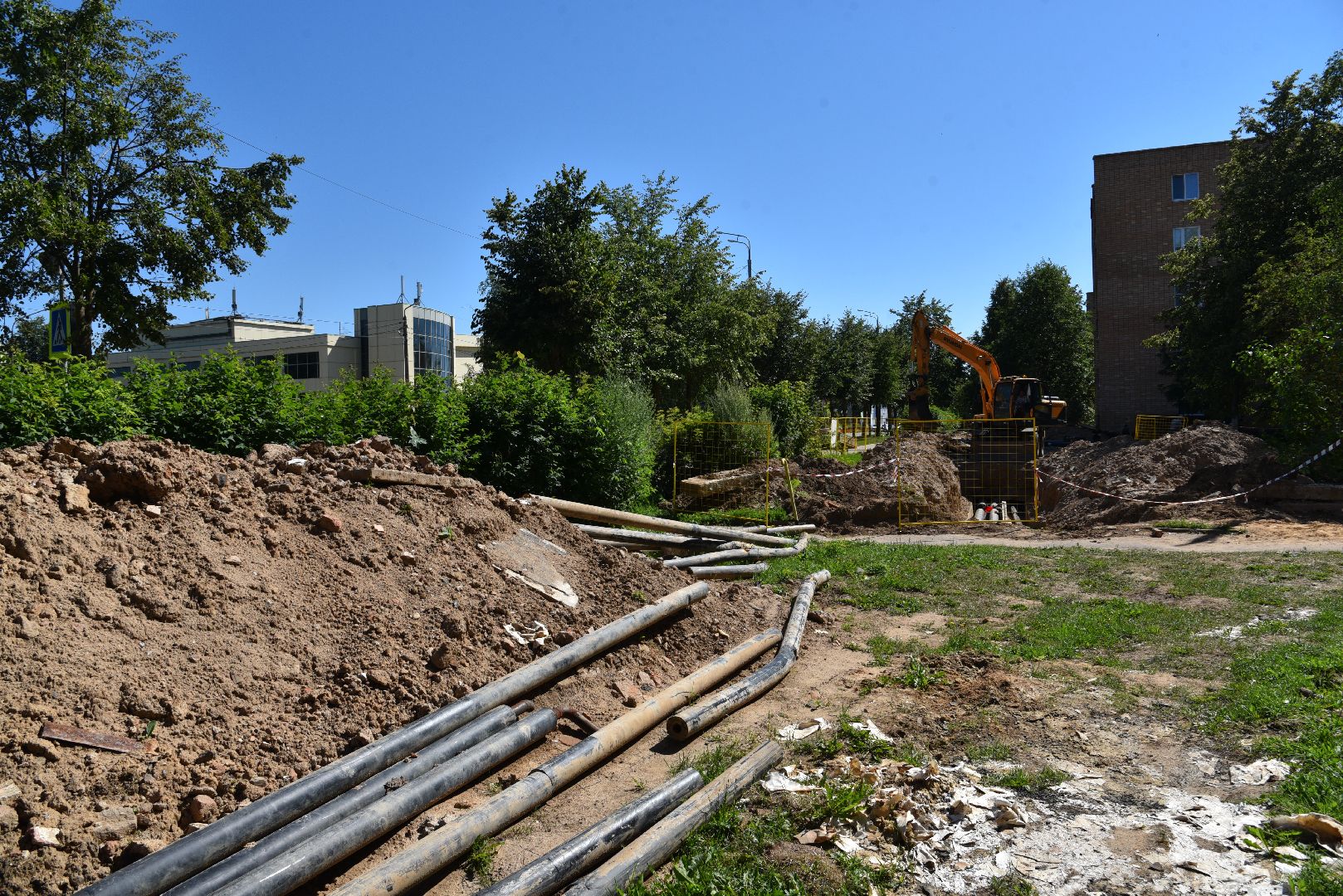 лотошино, благоустройство, жкх, теплосети, теплотрасса, замена теплотрассы, замена труб, коммунальная инфраструктура,