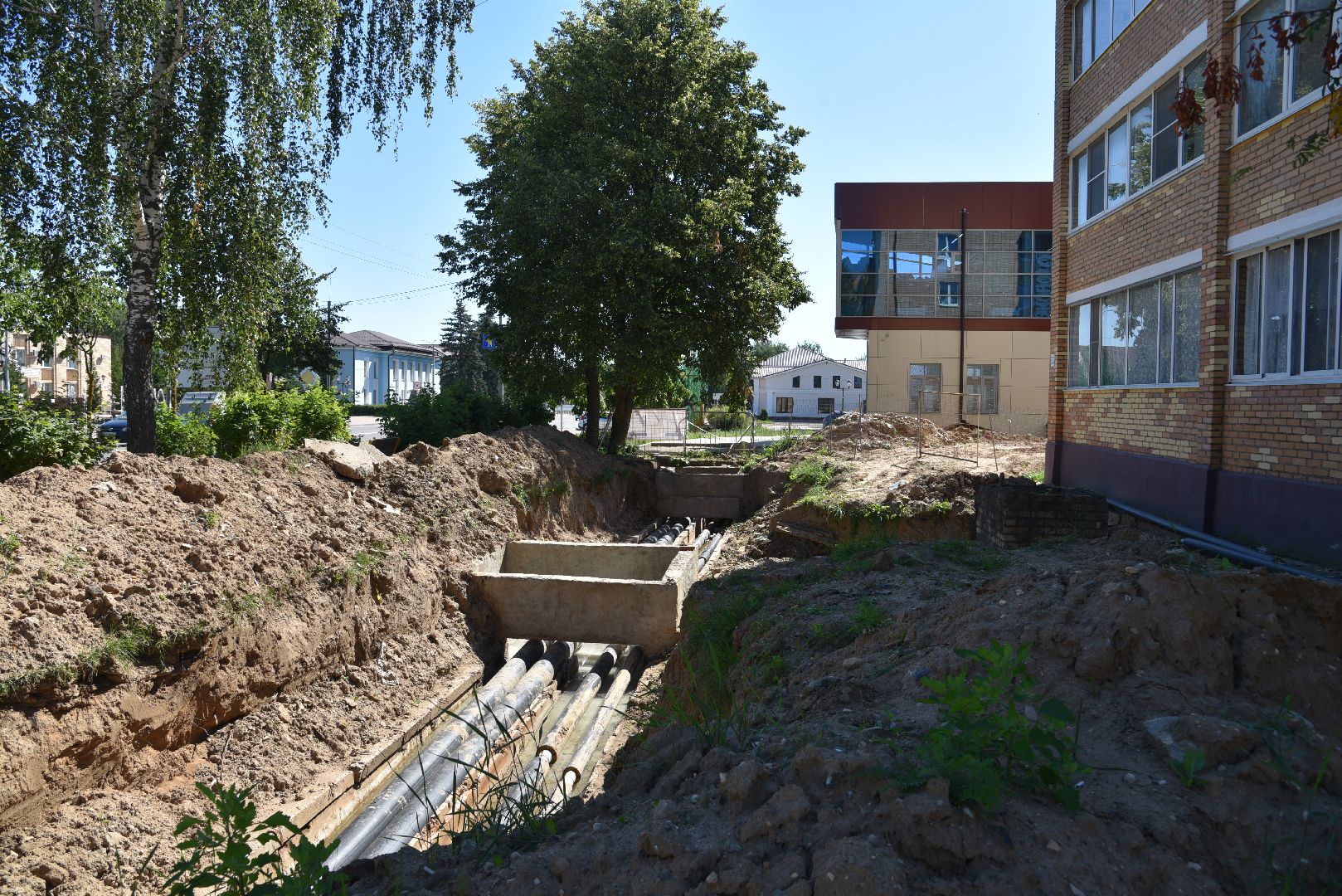 лотошино, благоустройство, жкх, теплосети, теплотрасса, замена теплотрассы, замена труб, коммунальная инфраструктура,