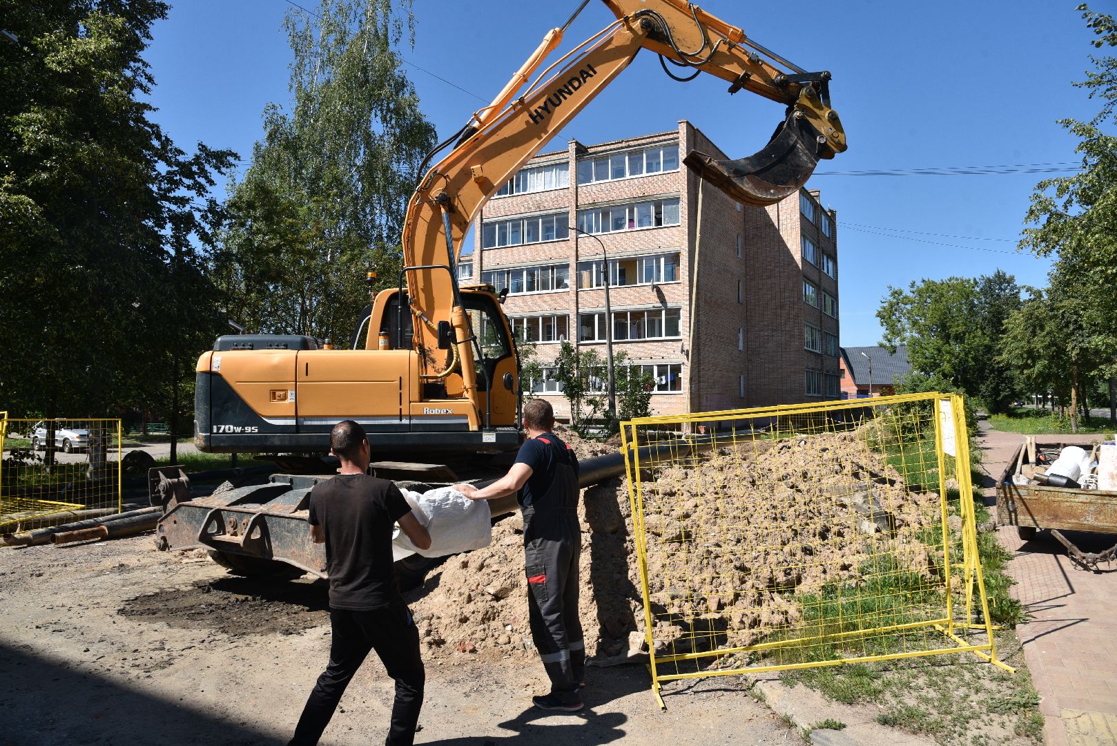 лотошино, благоустройство, жкх, теплосети, теплотрасса, замена теплотрассы, замена труб, коммунальная инфраструктура,