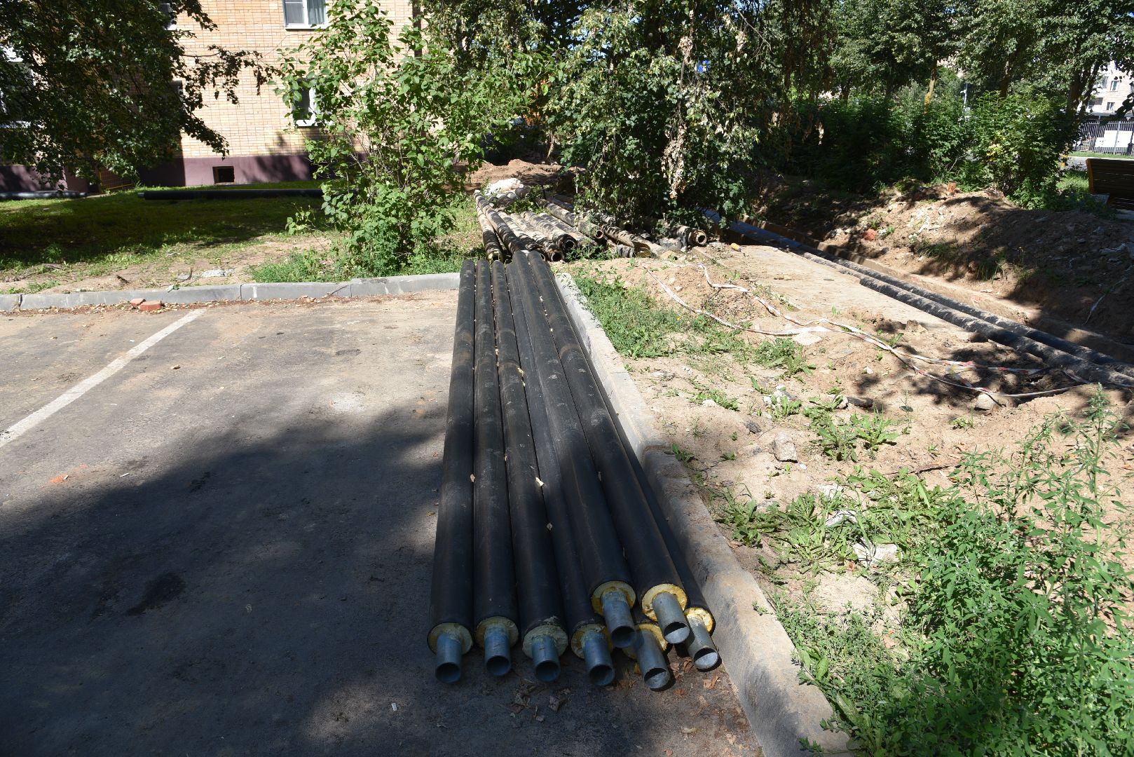 лотошино, благоустройство, жкх, теплосети, теплотрасса, замена теплотрассы, замена труб, коммунальная инфраструктура,