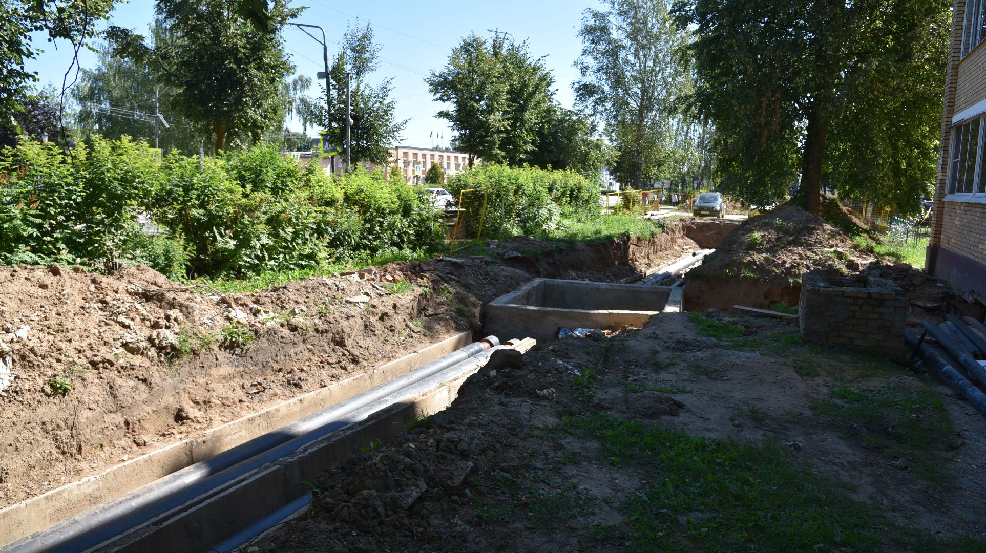 лотошино, благоустройство, жкх, теплосети, теплотрасса, замена теплотрассы, замена труб, коммунальная инфраструктура,