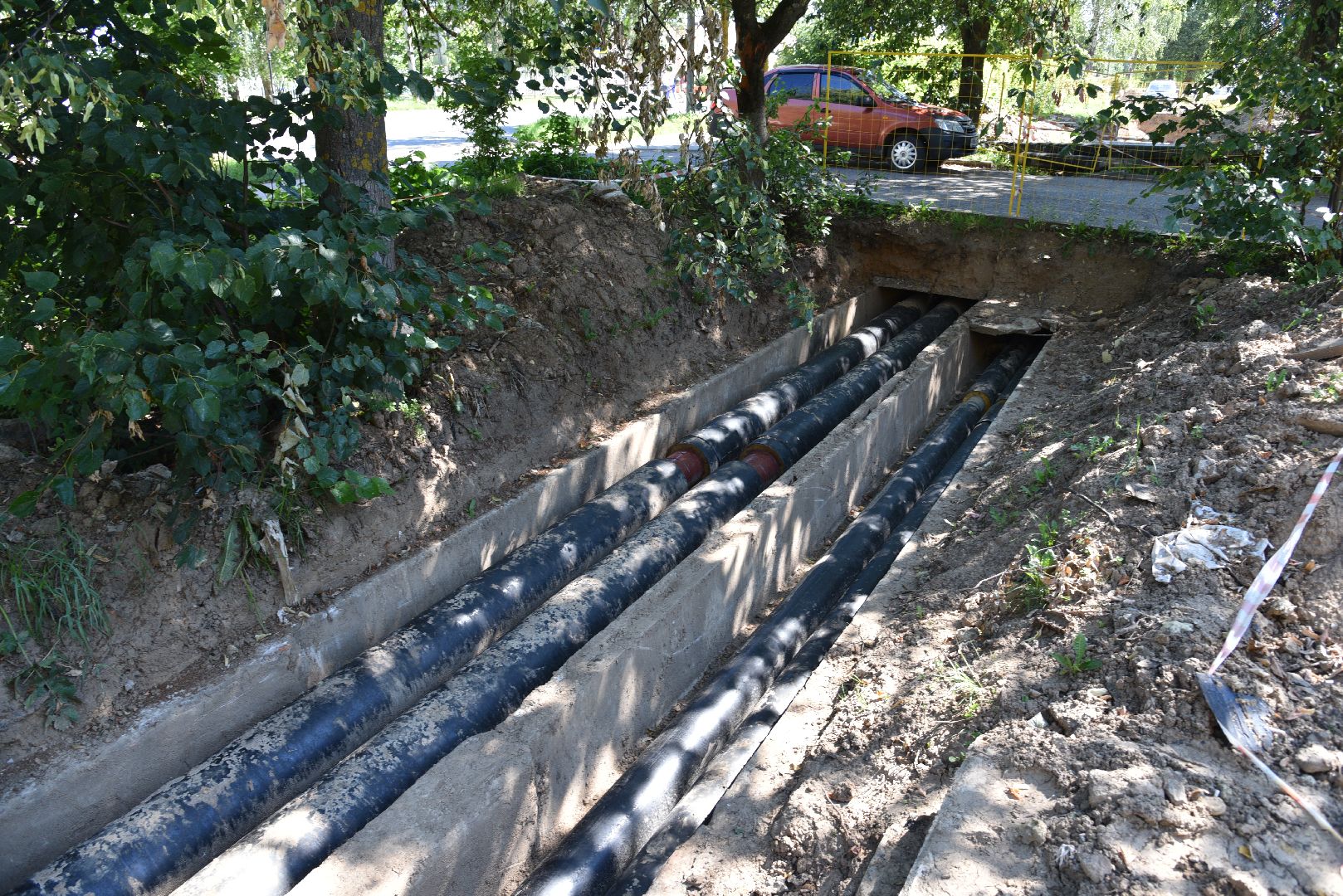 лотошино, благоустройство, жкх, теплосети, теплотрасса, замена теплотрассы, замена труб, коммунальная инфраструктура,