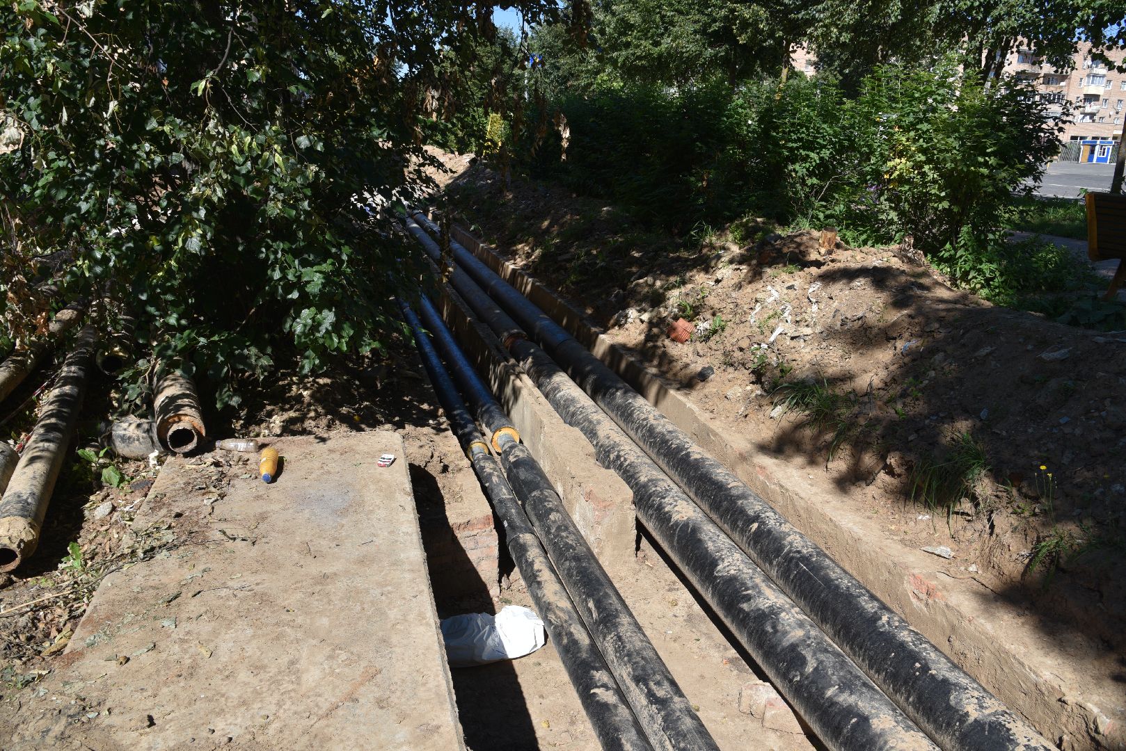 лотошино, благоустройство, жкх, теплосети, теплотрасса, замена теплотрассы, замена труб, коммунальная инфраструктура,