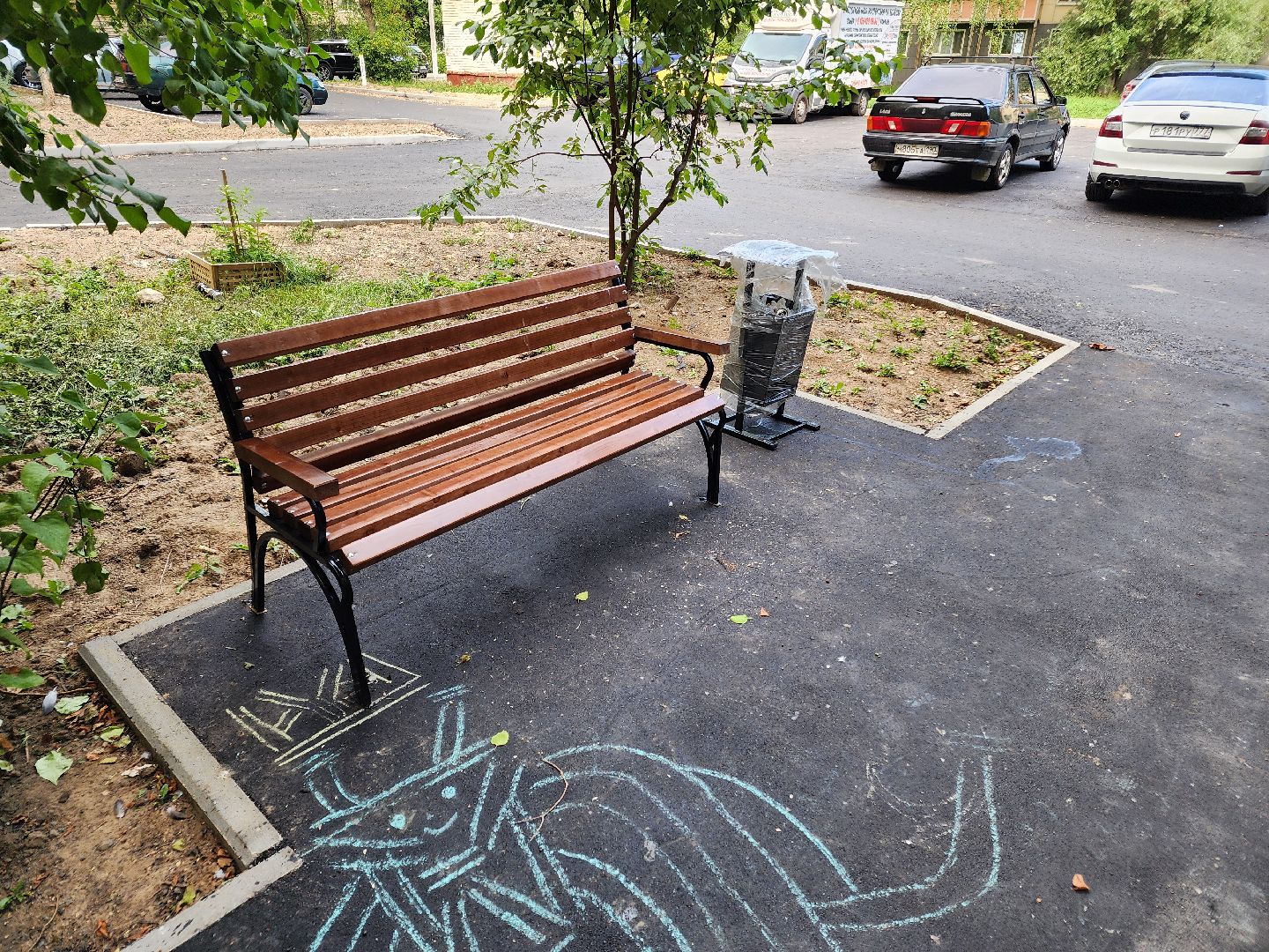 Чехов, улица Молодежная, дворовая территория, комплексное благоустройство, формирование комфортной городской среды, проезды, парковки, пешеходная дорожка, детская площадка, освещение,