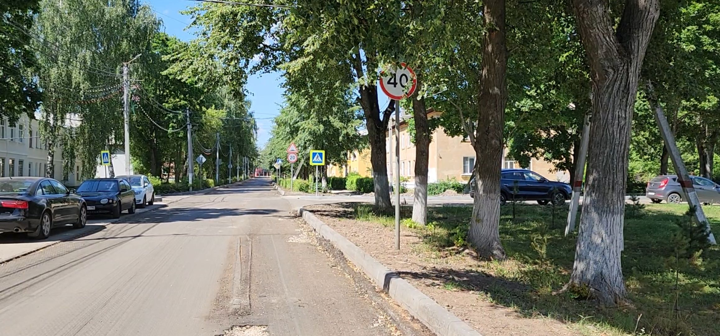 кашира, ожерелье, ремонт дорог, советская, бортовой камень, асфальт, троутар,