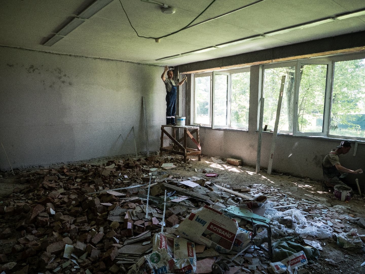 подмосковье, дедовск, лицей, ремонт,