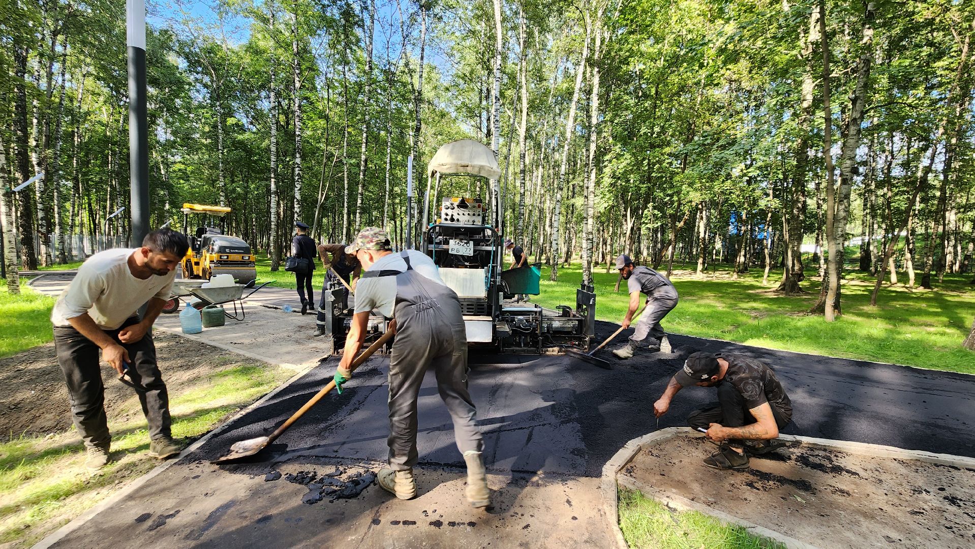 Асфальт, тропинка, дорога, Лобня,