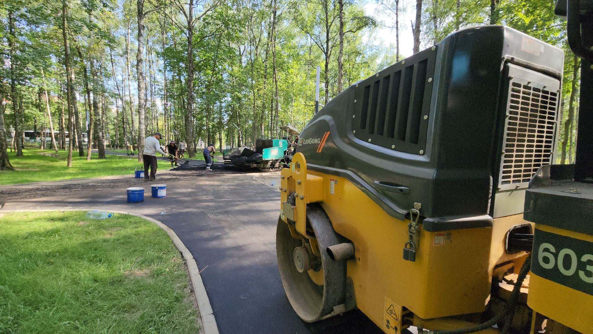 Асфальт, тропинка, дорога, Лобня,