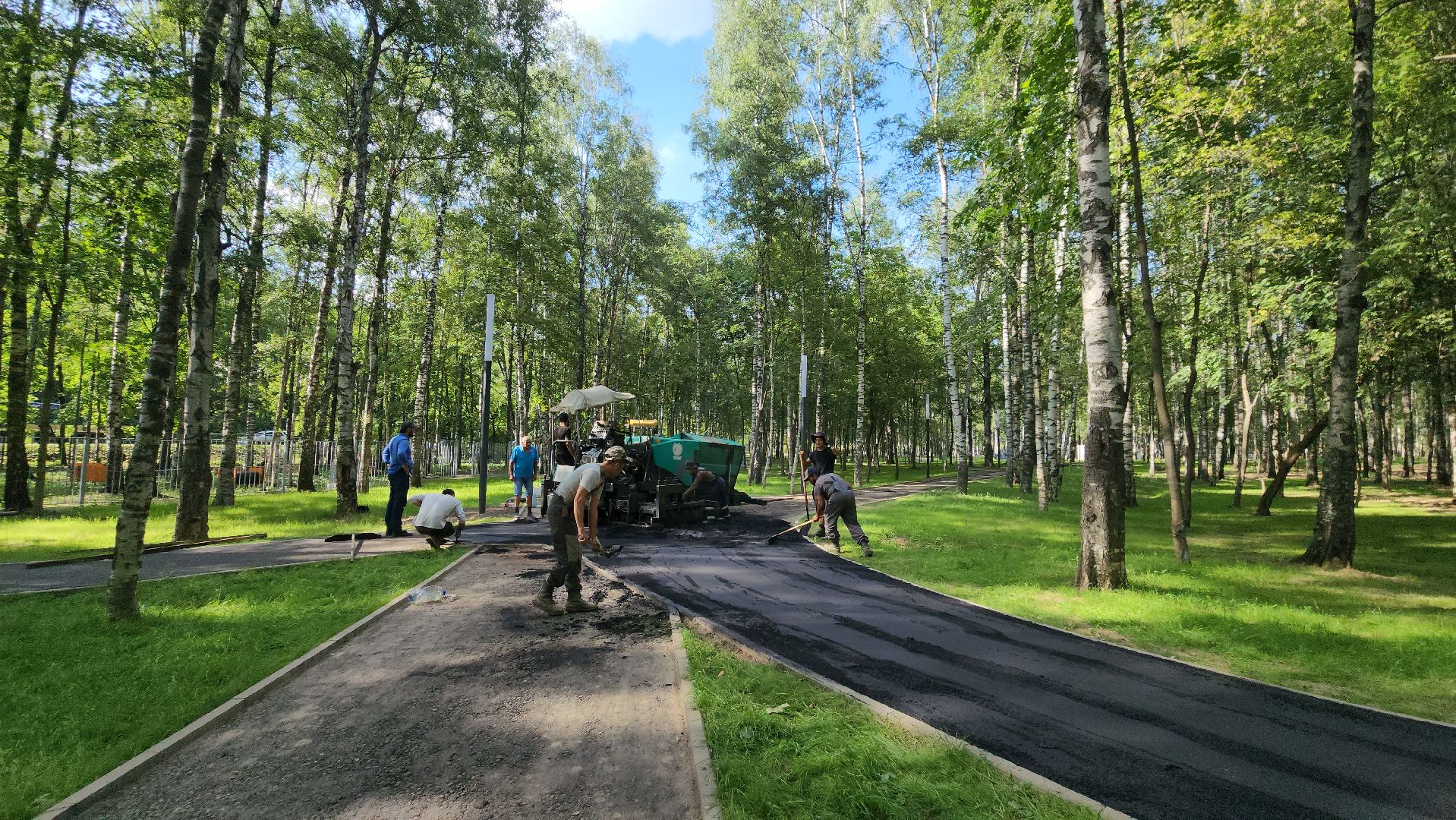 Асфальт, тропинка, дорога, Лобня,
