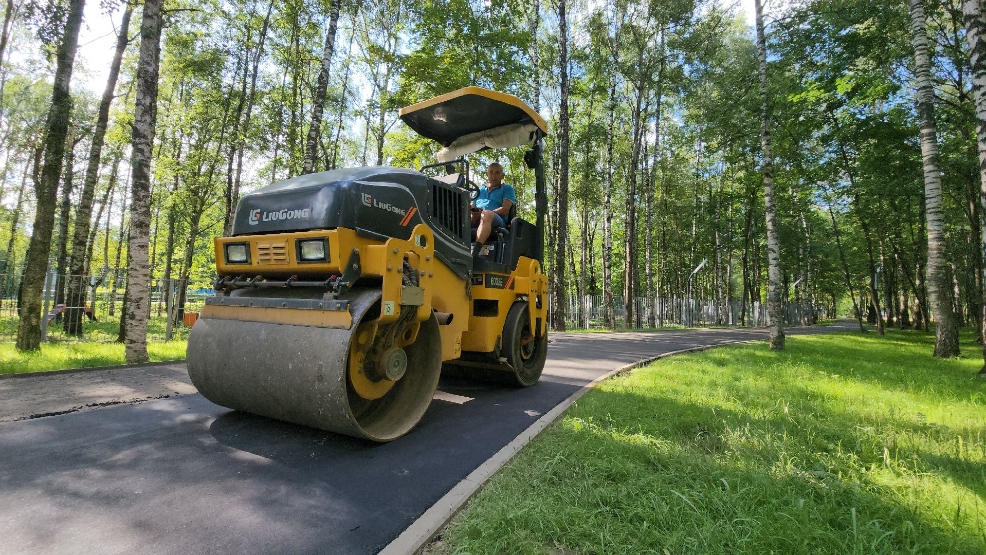 Асфальт, тропинка, дорога, Лобня,