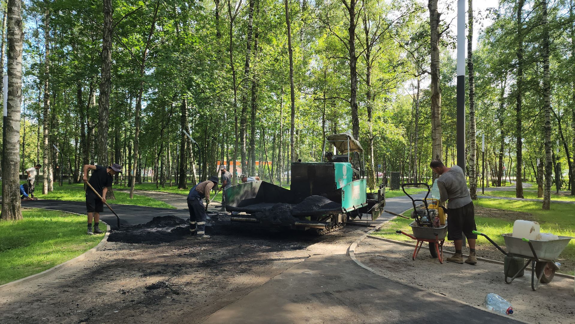 Асфальт, тропинка, дорога, Лобня,