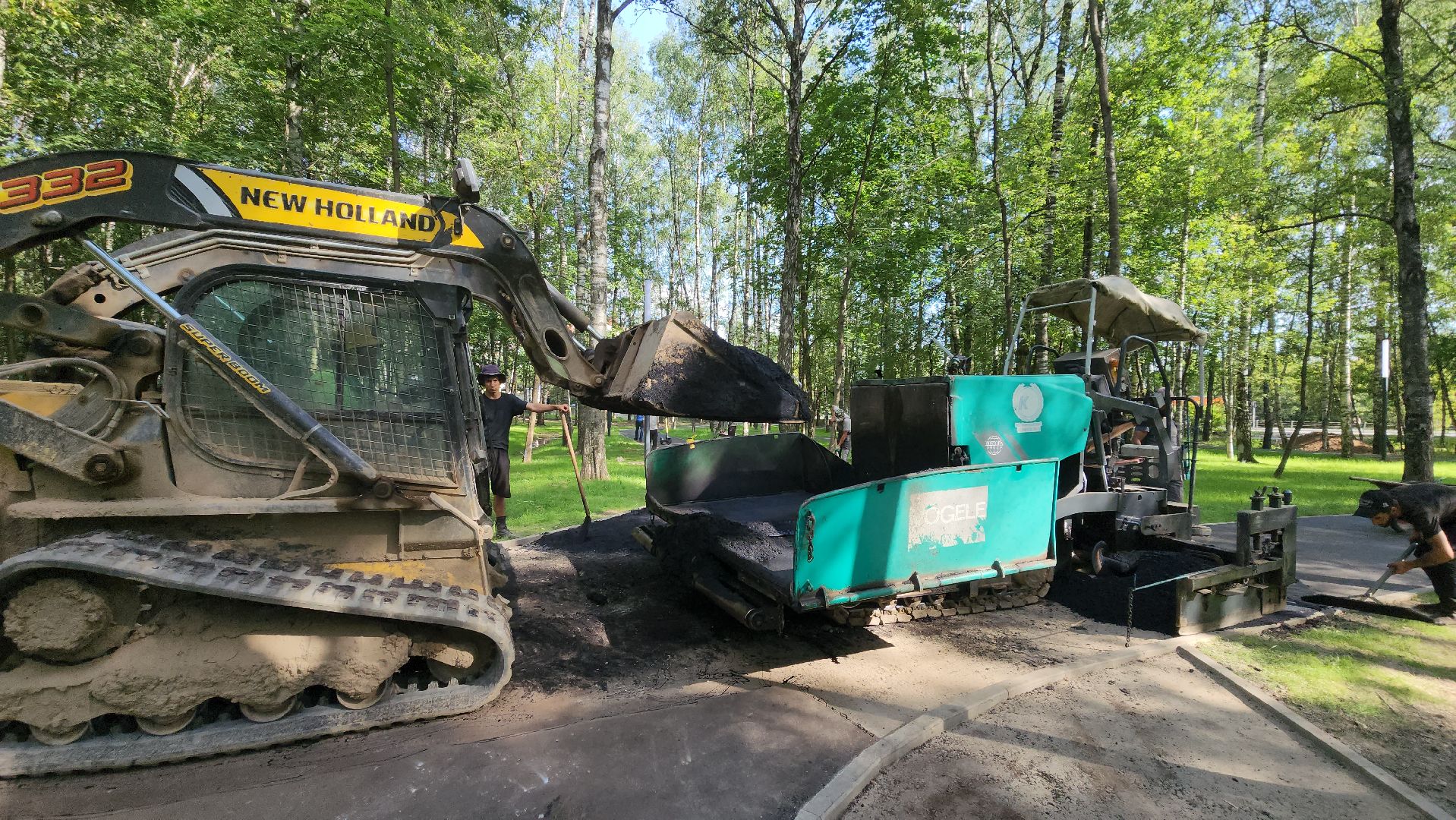 Асфальт, тропинка, дорога, Лобня,