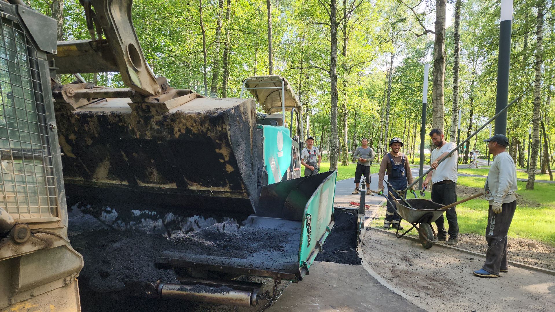 Асфальт, тропинка, дорога, Лобня,