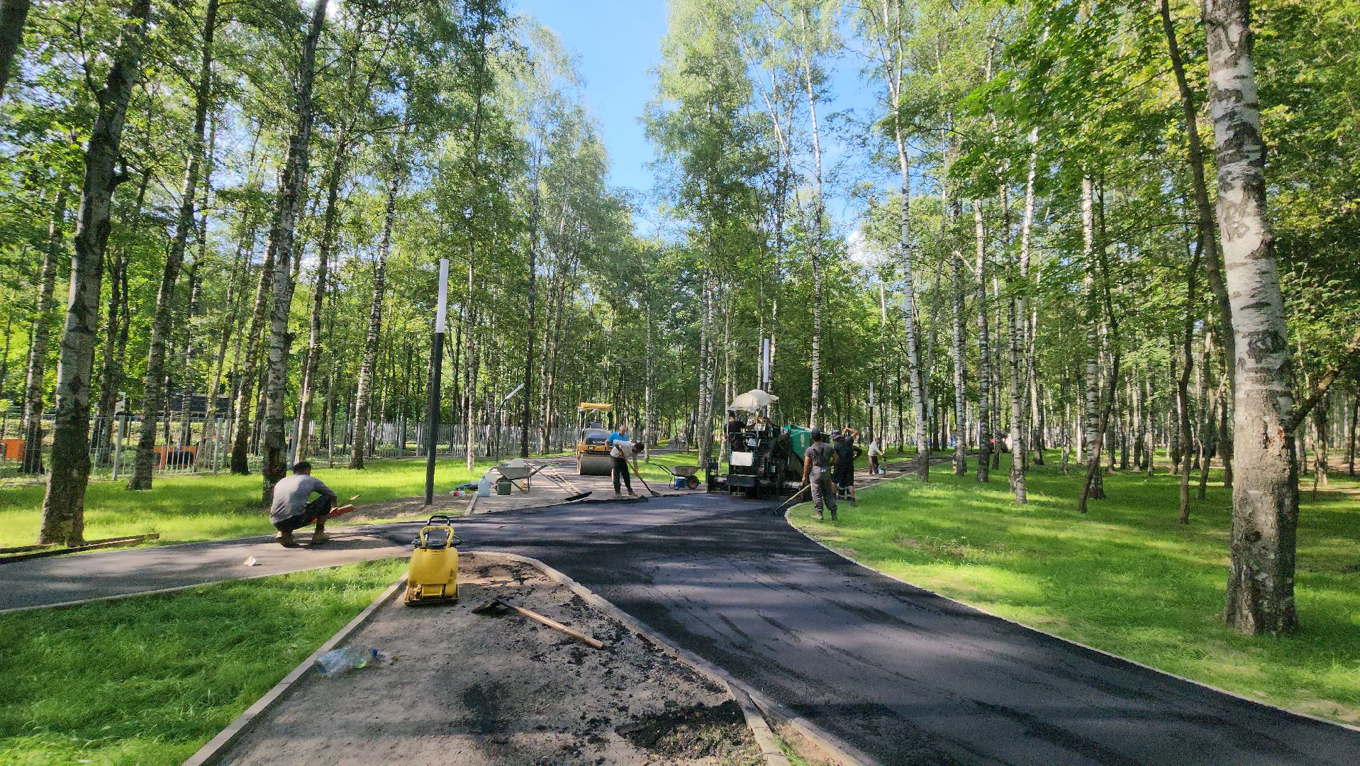 Асфальт, тропинка, дорога, Лобня,