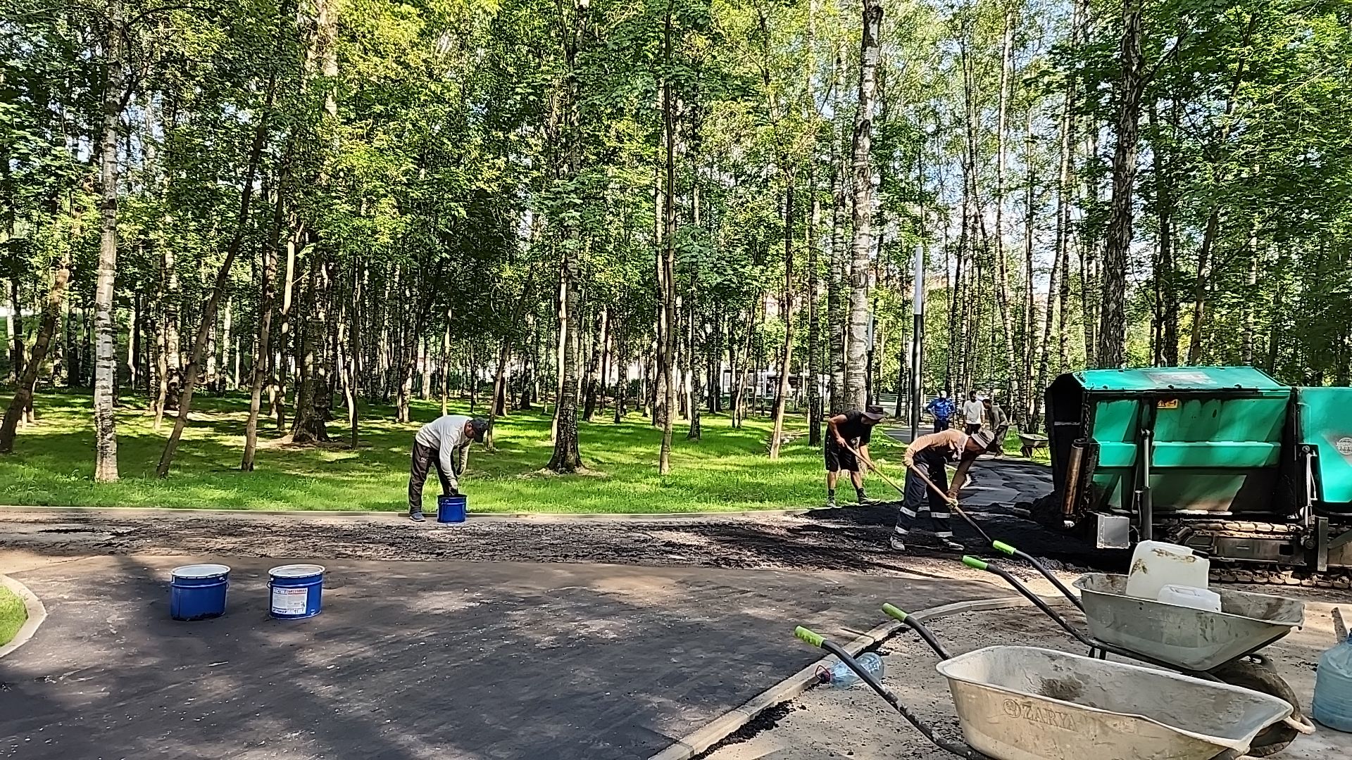 Асфальт, тропинка, дорога, Лобня,