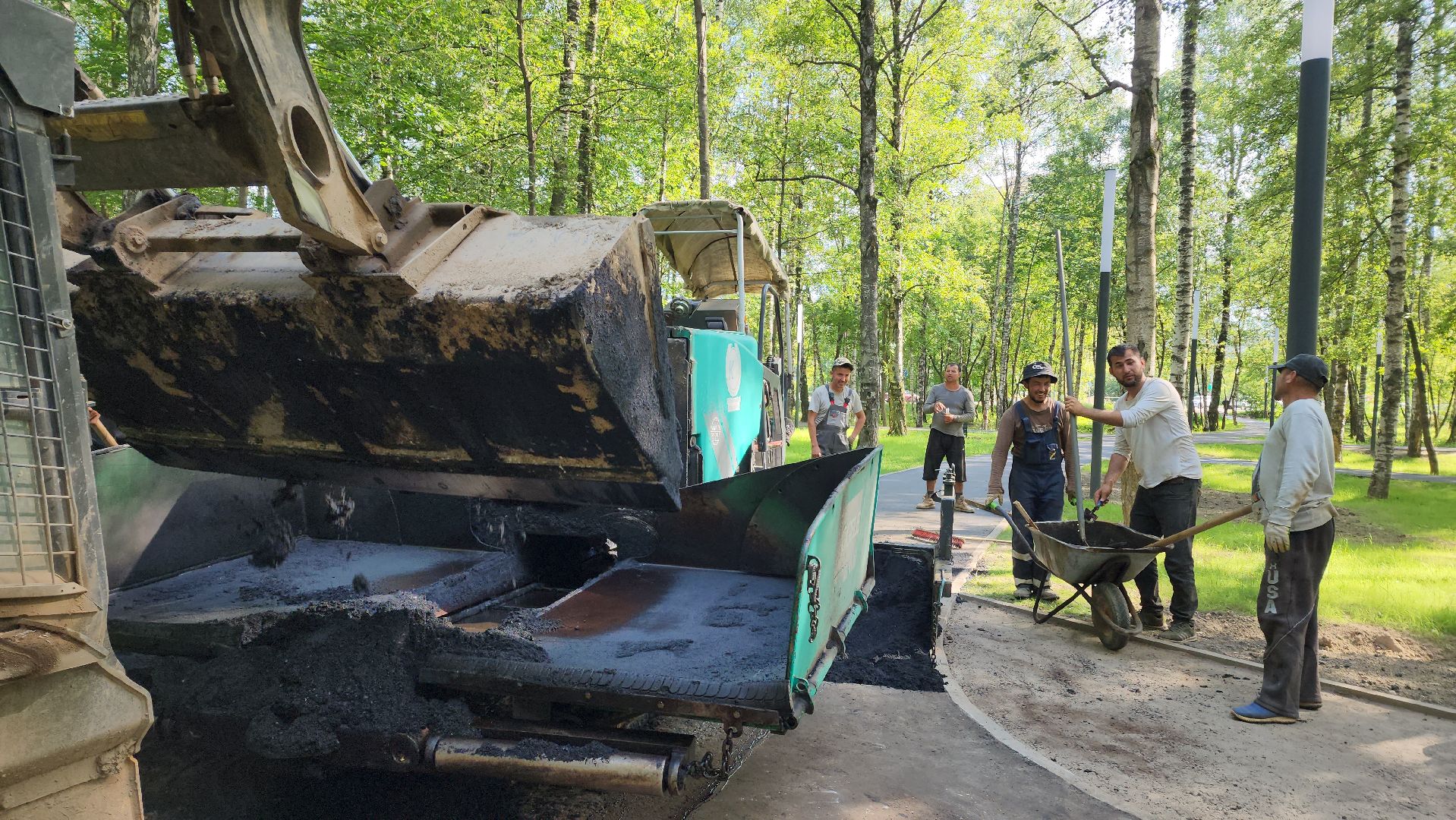 Асфальт, тропинка, дорога, Лобня,