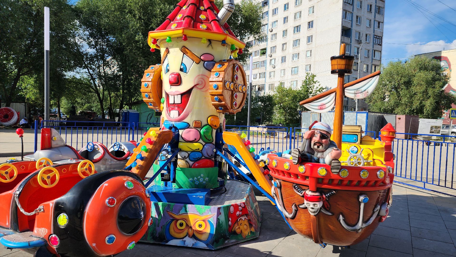 аттракционы, Парк, Лобня,