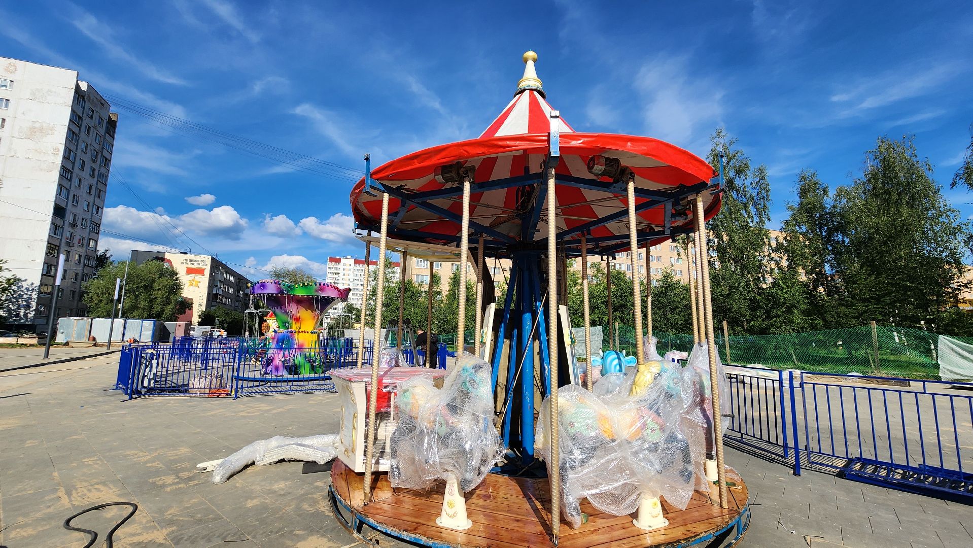 аттракционы, Парк, Лобня,