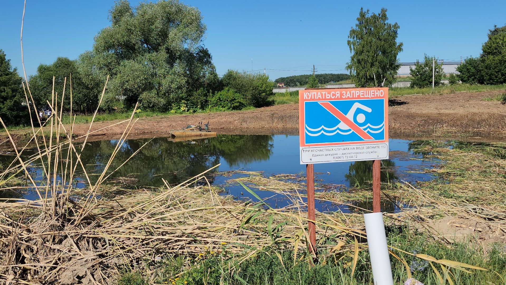серпухов, поселок мирный, расчистка пруда, экология,