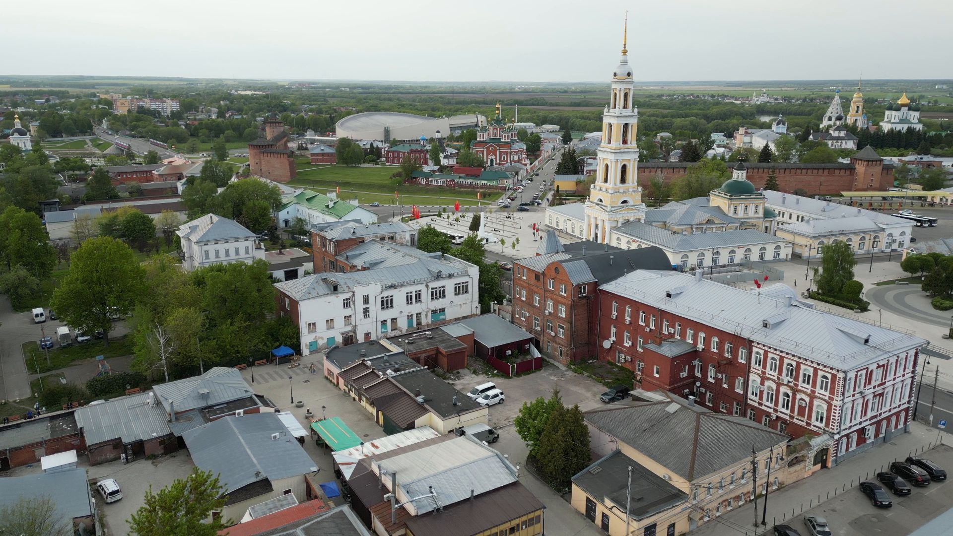 видео с коптера, Коломна, транспорт,