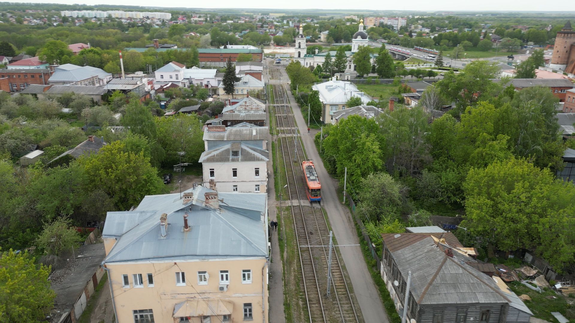видео с коптера, Коломна, транспорт,