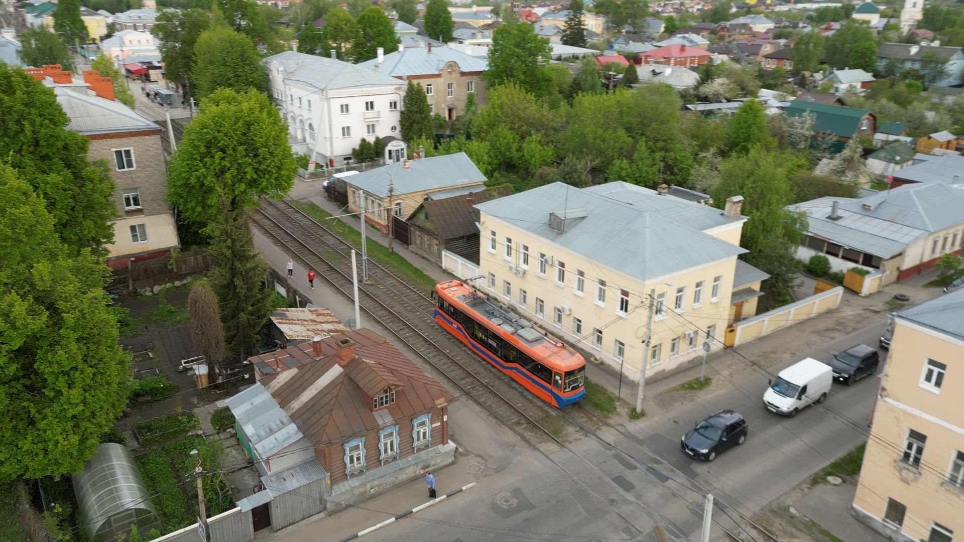 видео с коптера, Коломна, транспорт,