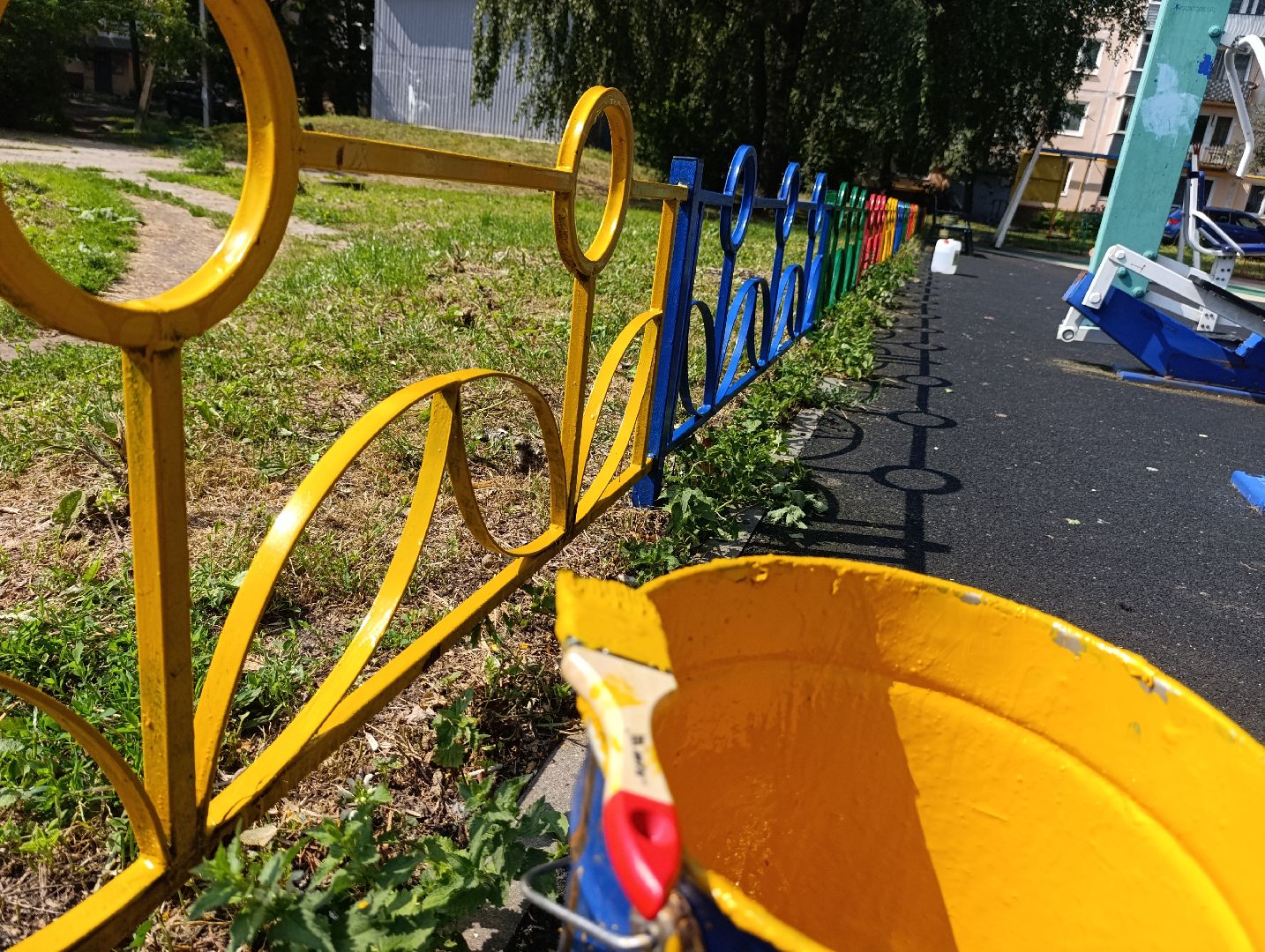 Бронницы, МБУ Благоустройство, Покраска детских игровых площадок, благоустройство 2024,