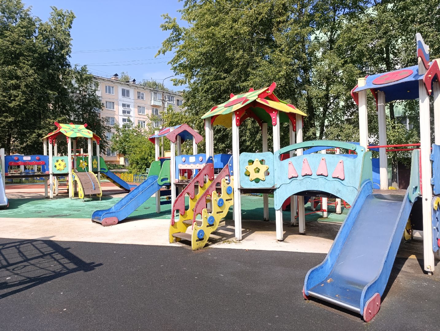 Бронницы, МБУ Благоустройство, Покраска детских игровых площадок, благоустройство 2024,