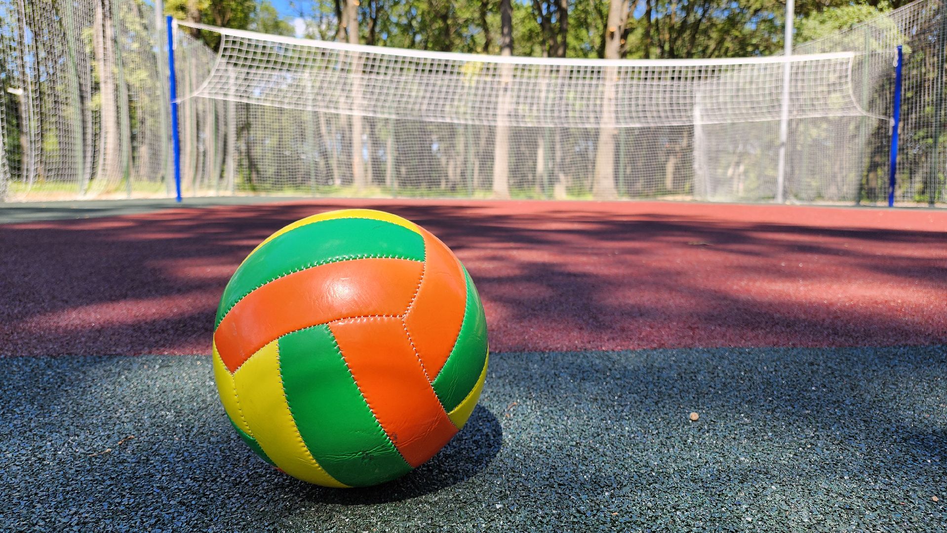 кашира, ожерелье, парк дубовая роща, волейбол, спортивная площадка, благоустройство, безопасное покрытие,