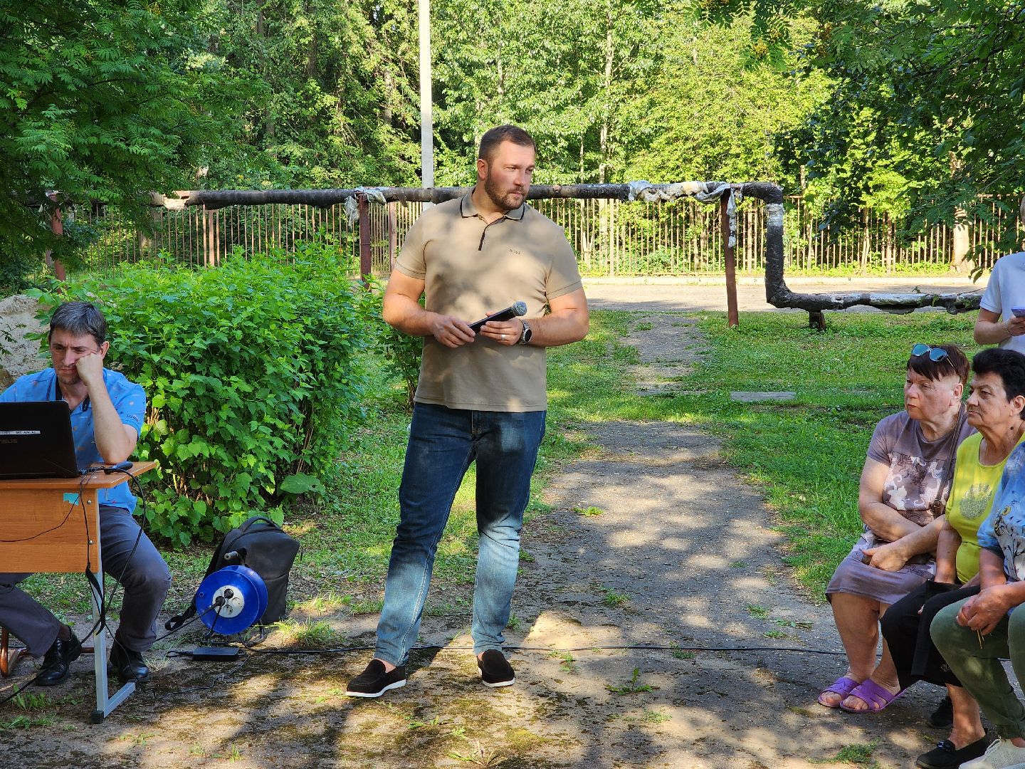 чехов, село Молоди, электроснабжение, энергоснабжение, россети московский регион, глава округа Михаил Собакин, встреча с жителями, модернизация,